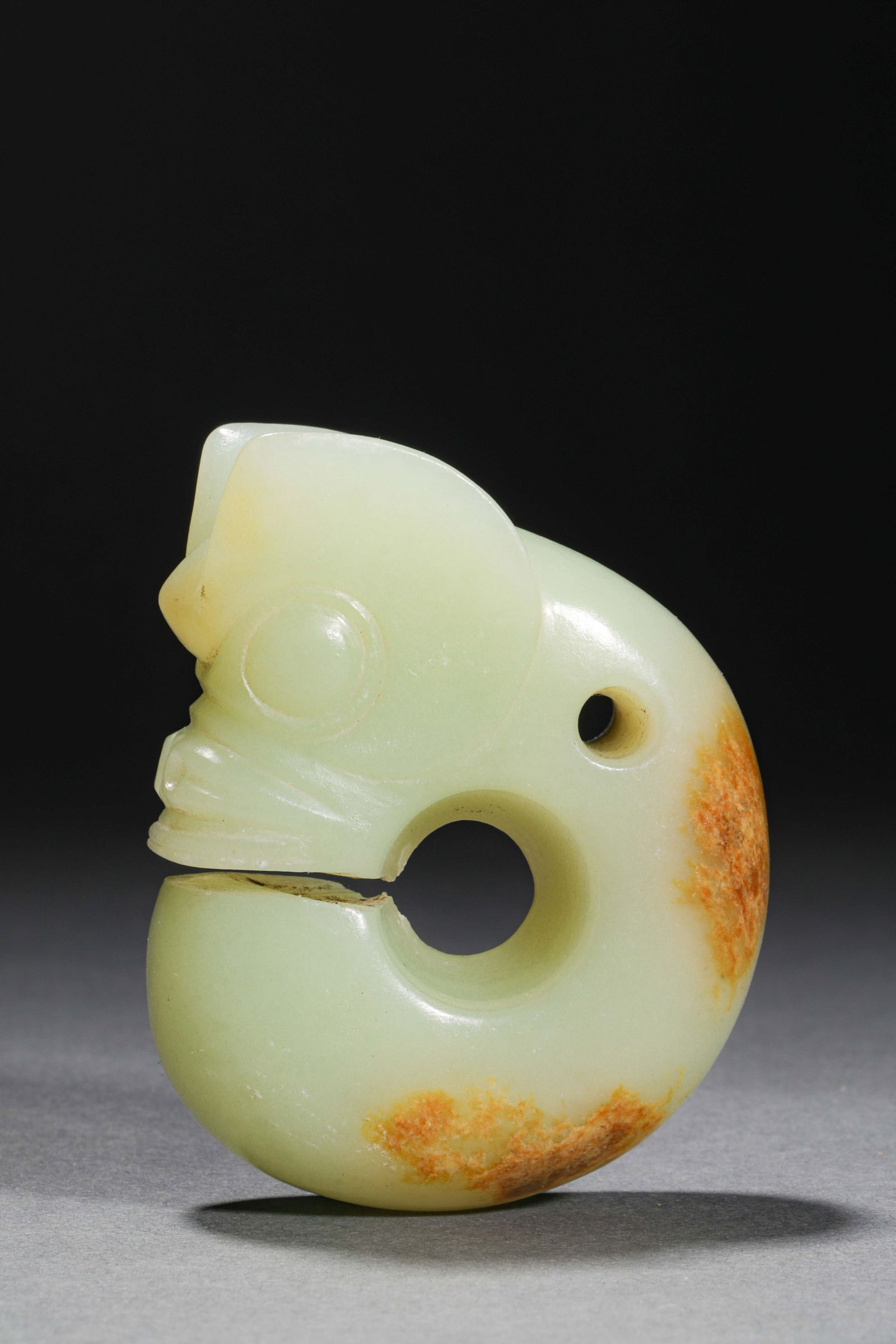 Ming Dynasty or before Hetian Jade Pig Dragon: Ming Dynasty or before Hetian Jade Pig DragonH7cm W5.5cm Weight128g