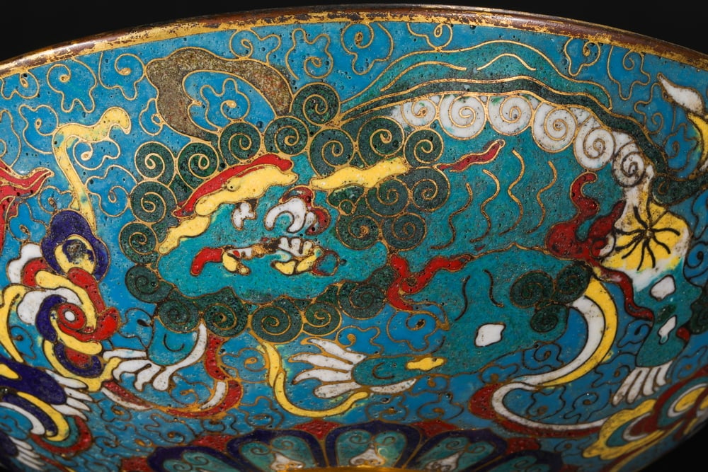 Ming Dynasty Cloisonne Pegasus Pattern Goblet - 11