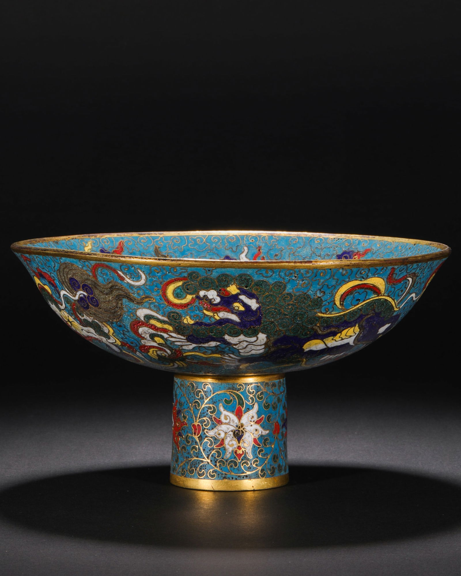 Ming Dynasty Cloisonne Pegasus Pattern Goblet - 2