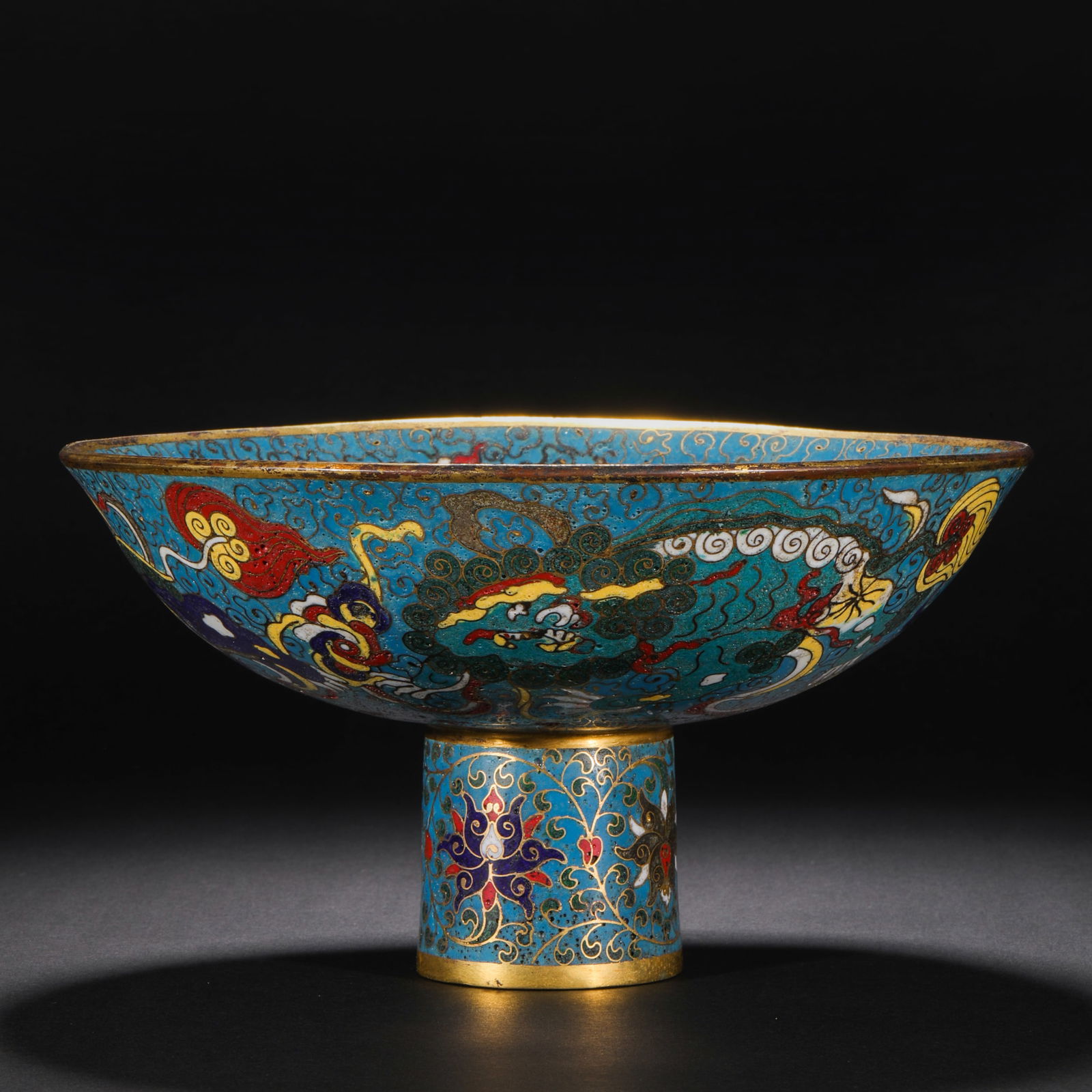 Ming Dynasty Cloisonne Pegasus Pattern Goblet - 3