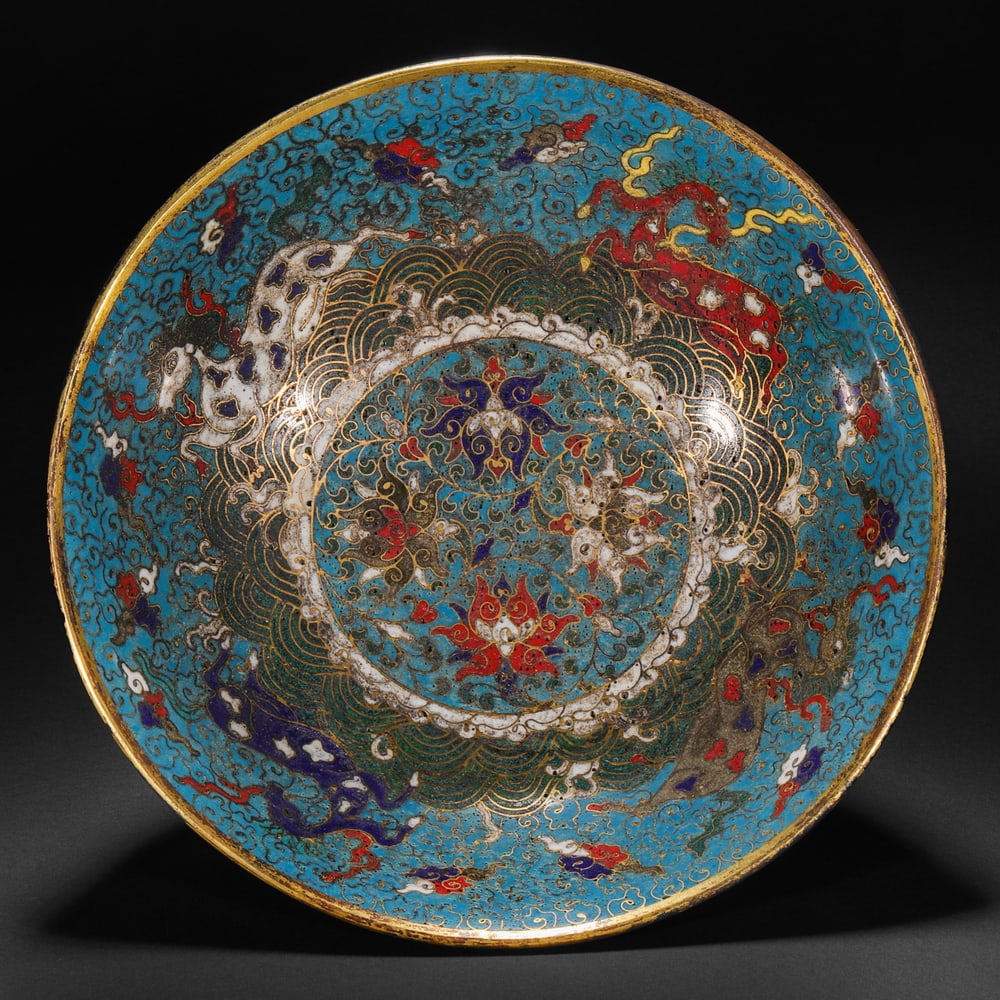 Ming Dynasty Cloisonne Pegasus Pattern Goblet - 6