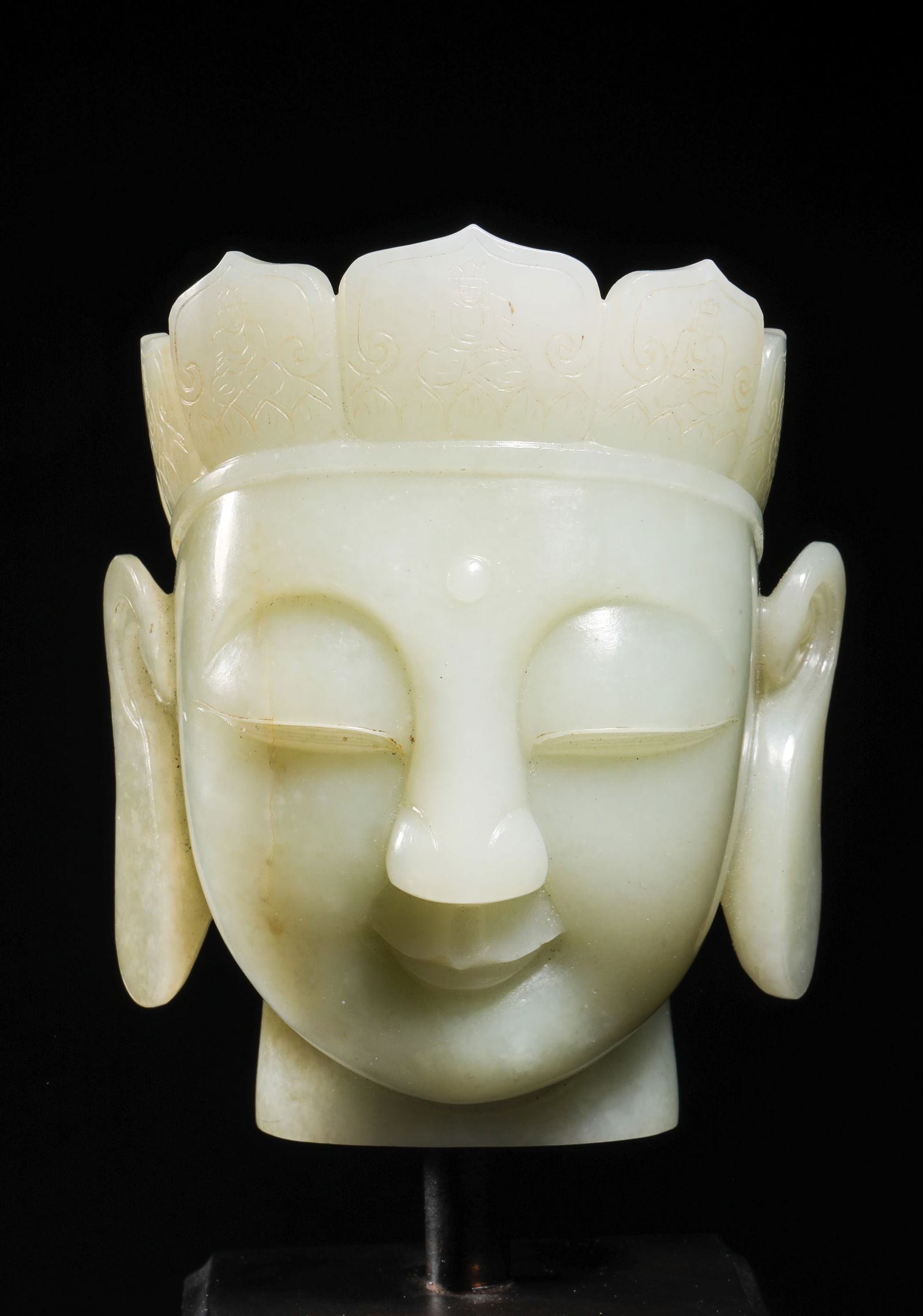Ming Dynasty Hotan jade Buddha head - 3