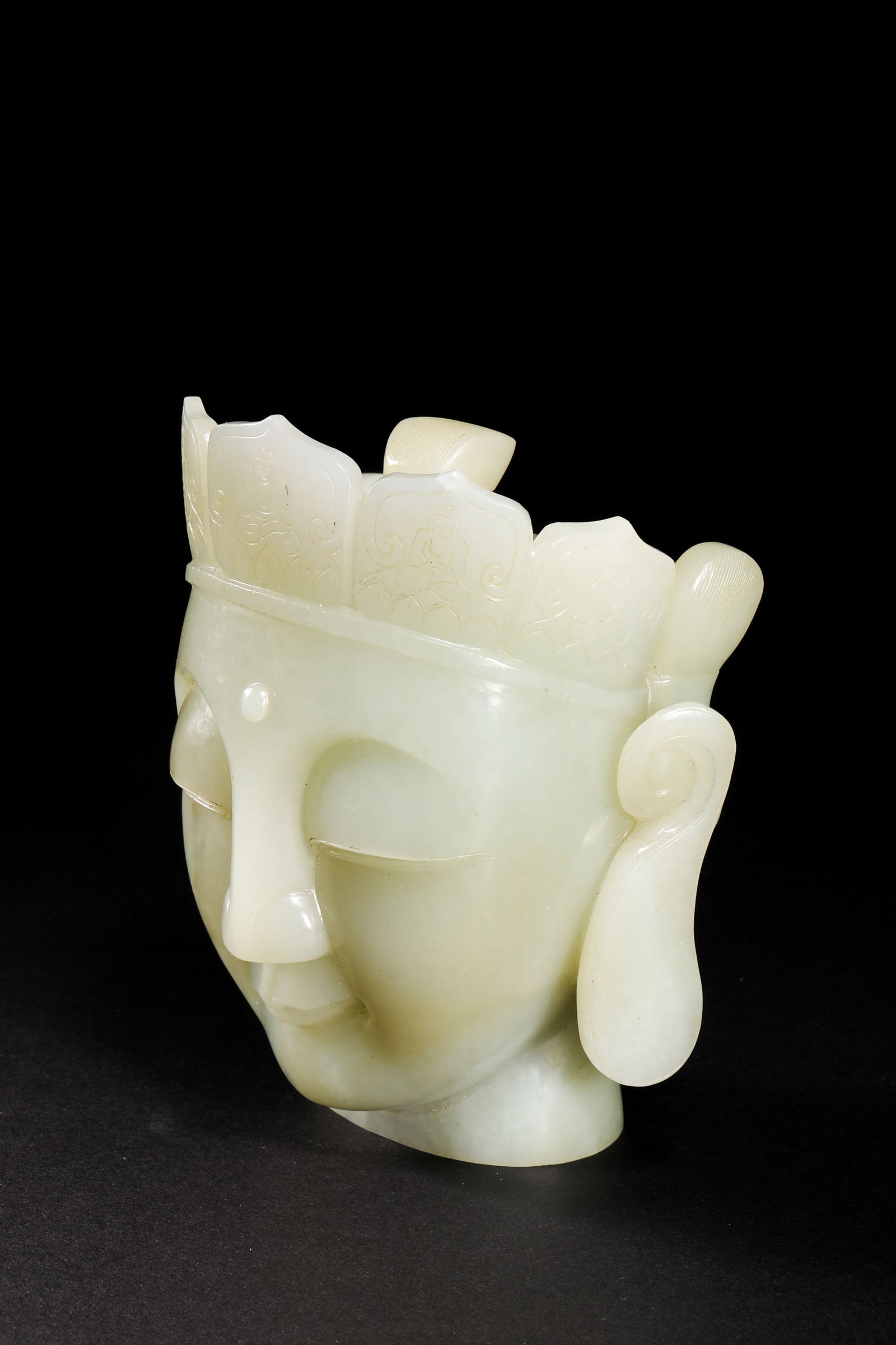 Ming Dynasty Hotan jade Buddha head - 9