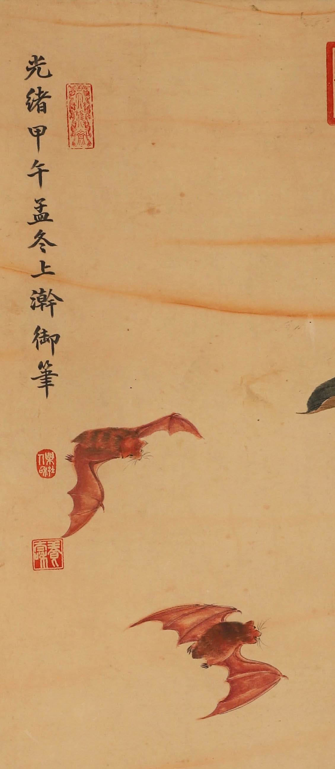 Qing Dynasty, silk scroll scroll signed (Cixi) - 4