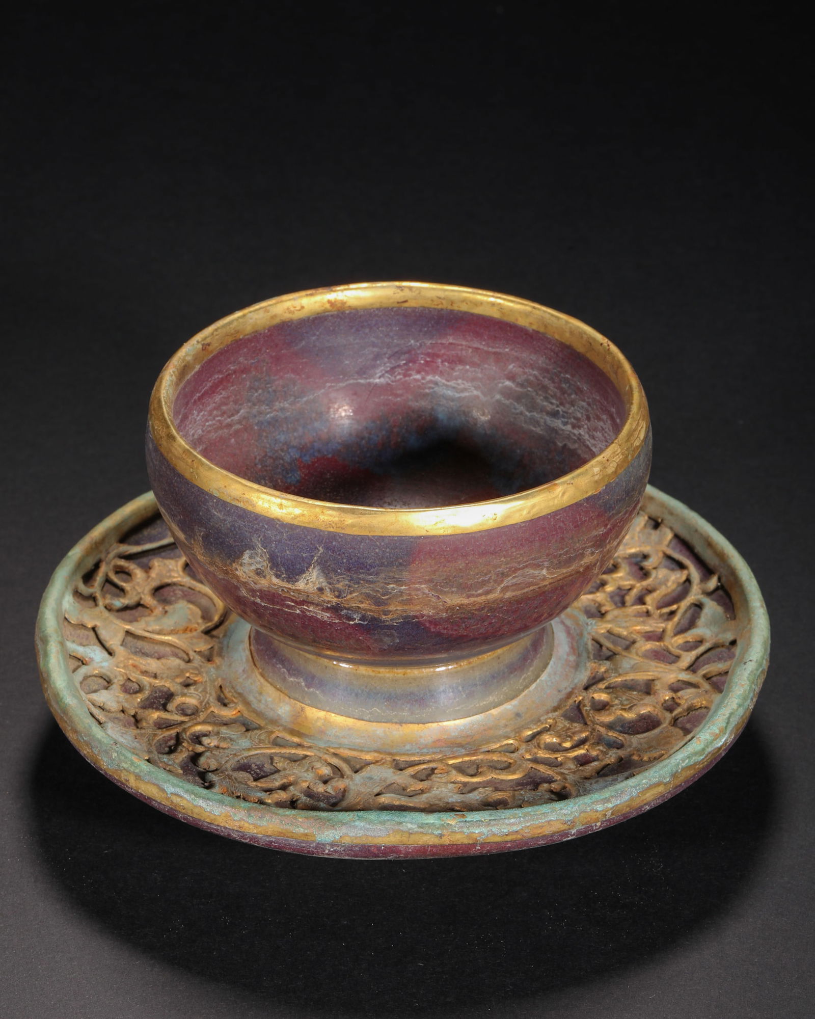 Ming Dynasty Jun porcelain tea cup - 2