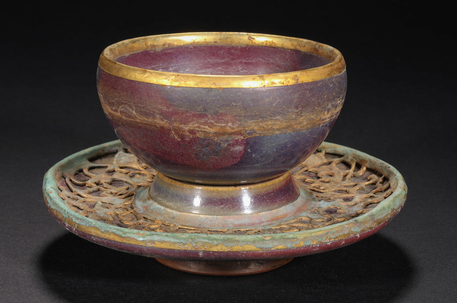 Ming Dynasty Jun porcelain tea cup - 3