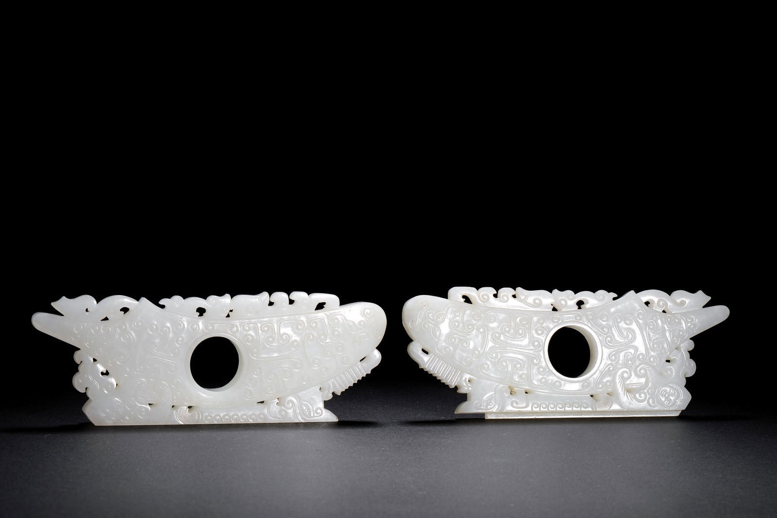 Qing Dynasty Hetian jade double jade - 9