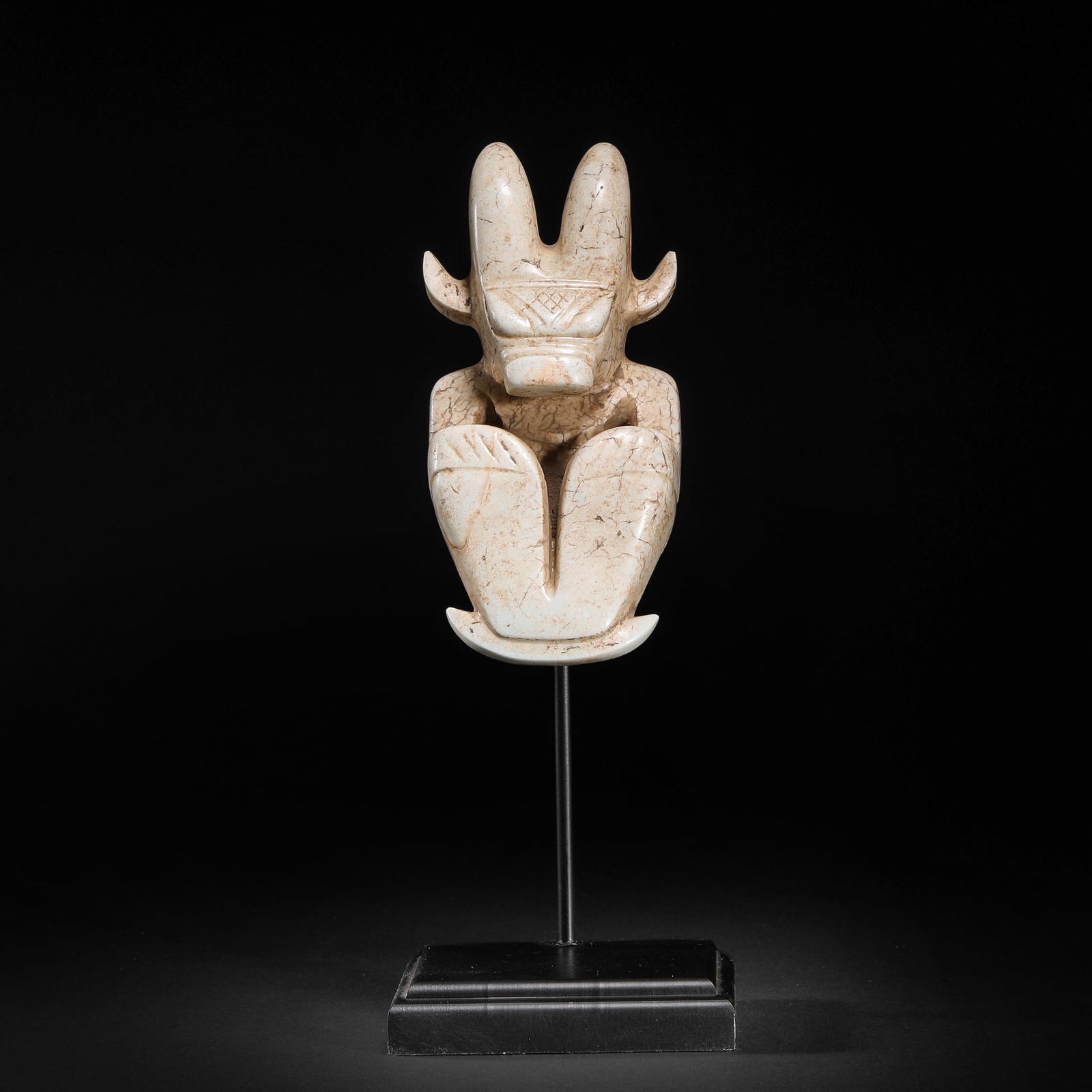 Before Ming Dynasty, Hetian Jade God: Before Ming Dynasty, Hetian Jade GodH15cm W7cm Weight590g