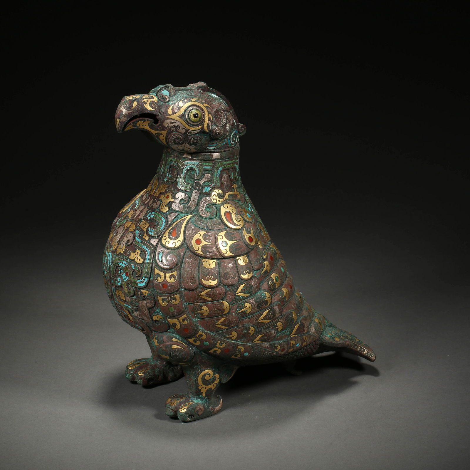 Han Dynasty gold and silver bird: Han Dynasty gold and silver birdH26cm W22cm Weight1934g
