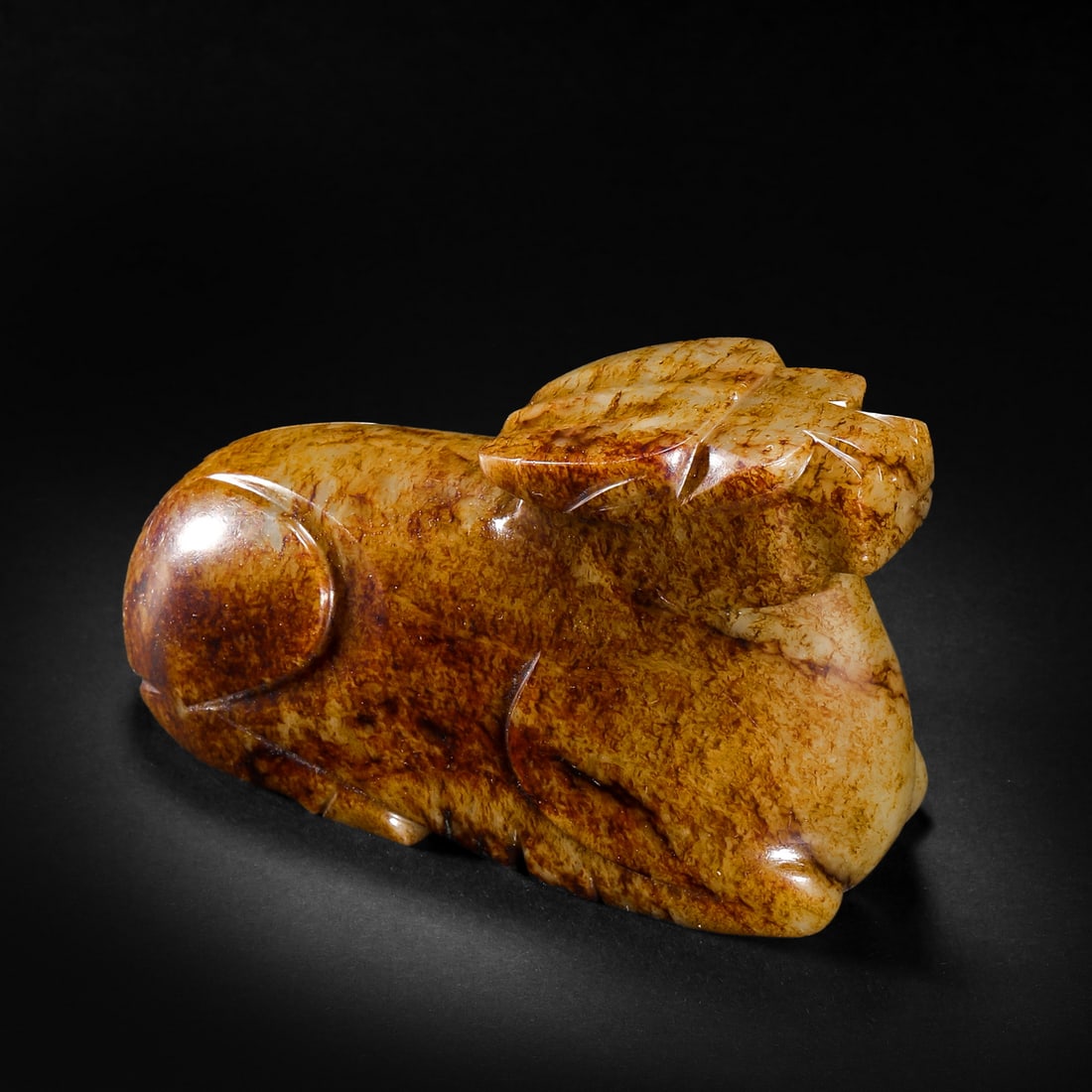 Hetian jade cattle before Ming Dynasty: Hetian jade cattle before Ming DynastyH6cm W10cm Weight305g