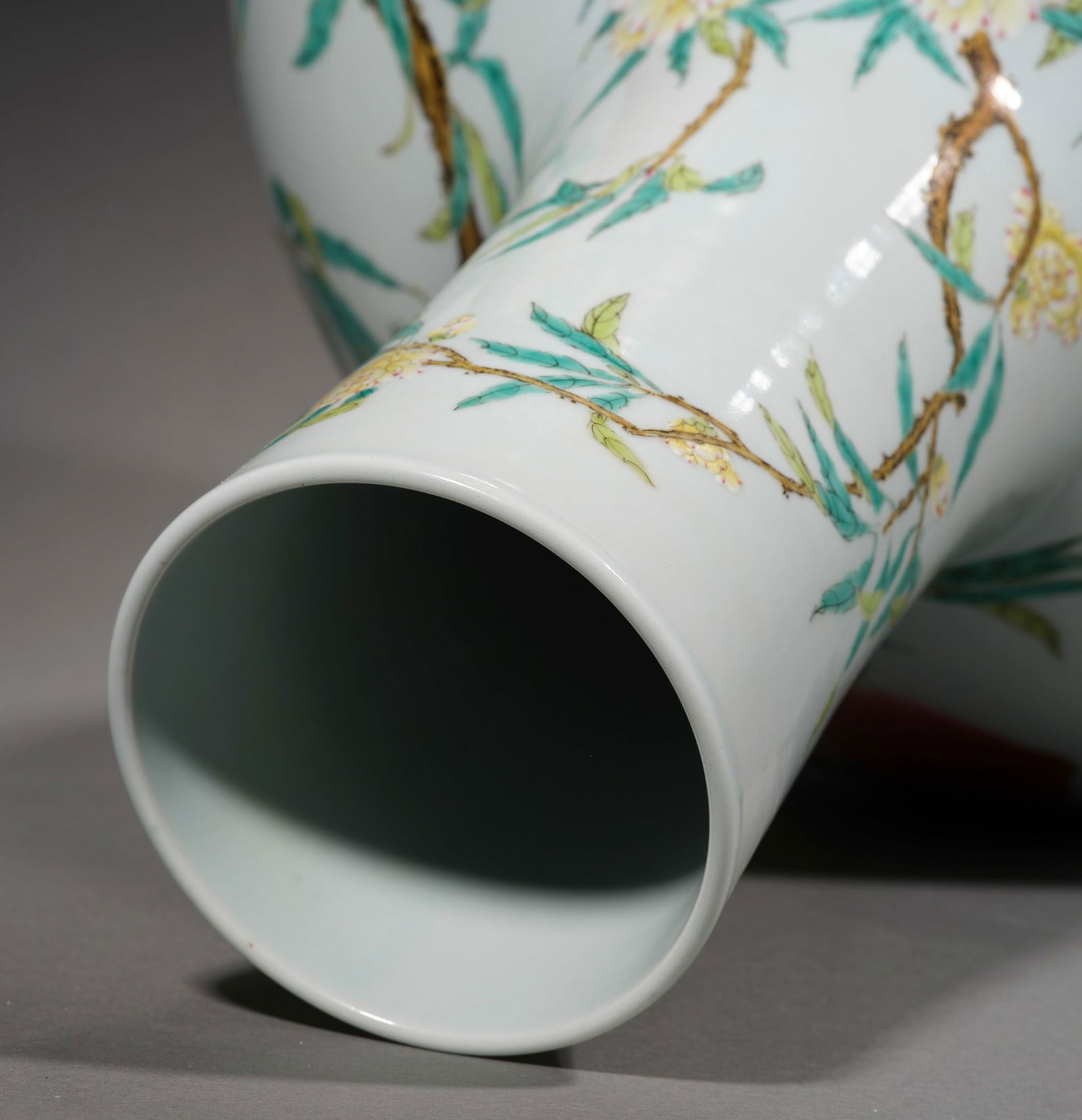 Qianlong style famille rose peach celestial sphere vase - 4