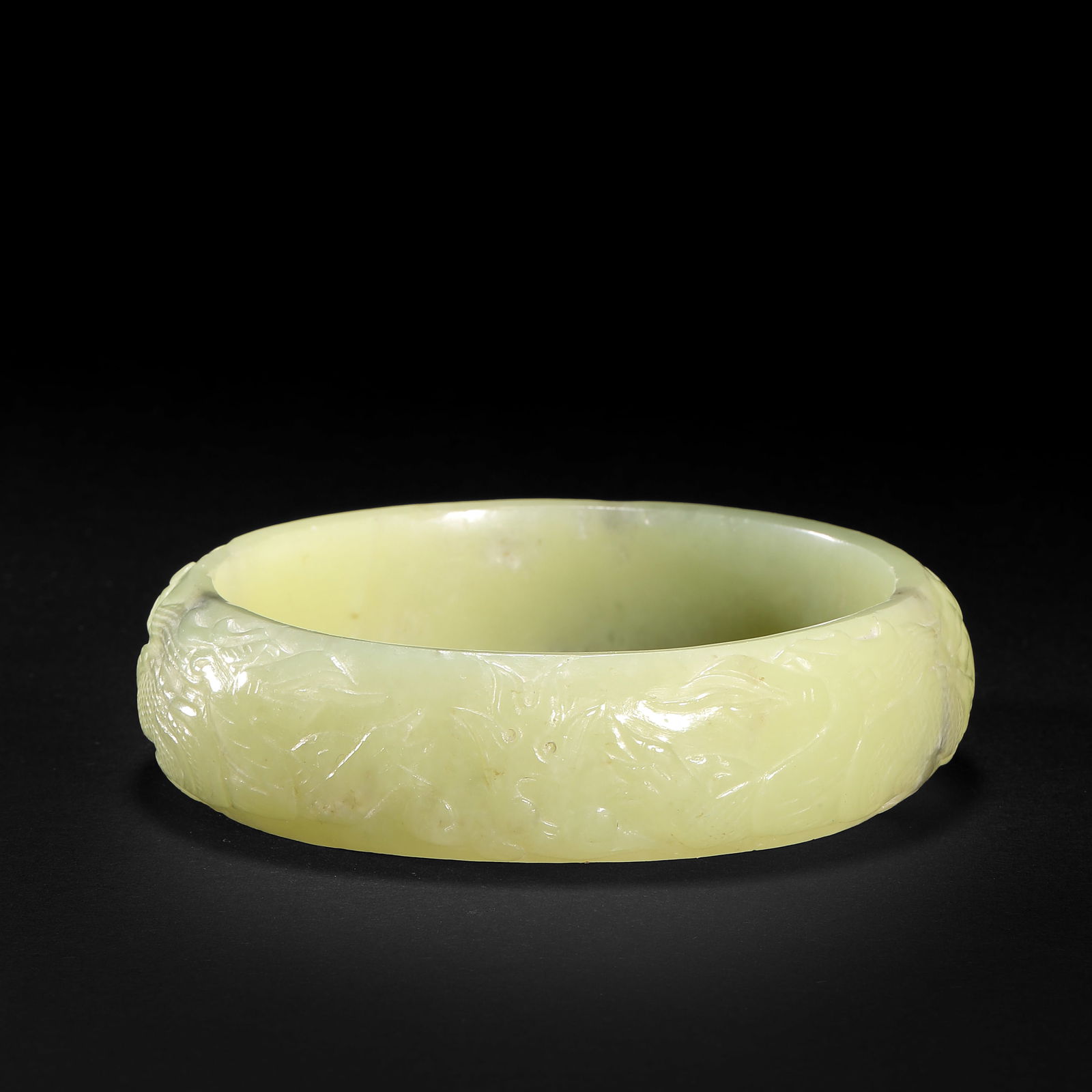 Ming Dynasty Hetian jade bracelet: Ming Dynasty Hetian jade braceletD8cm Weight77g