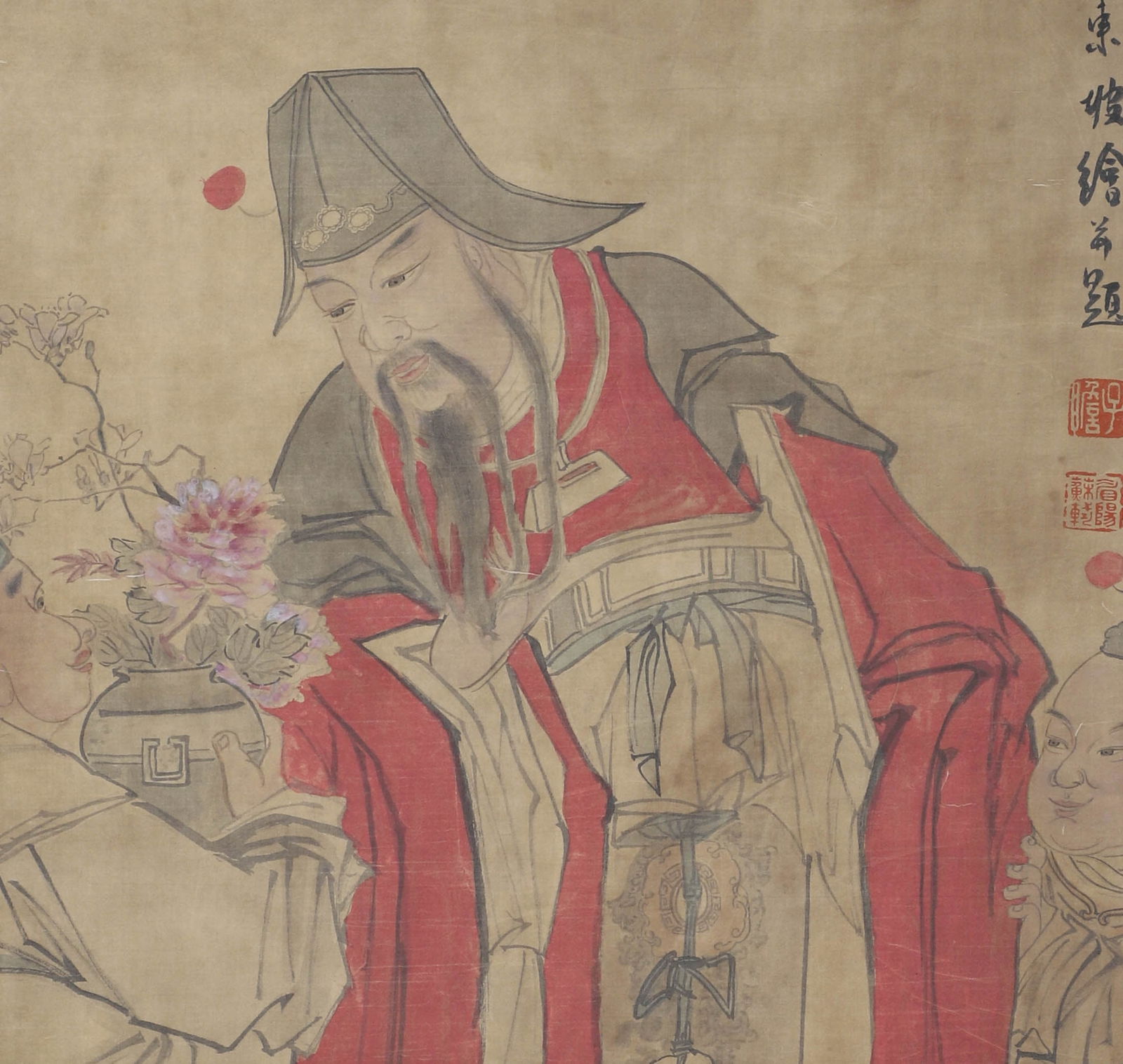 Ming Dynasty, silk scroll signed (Su Dongpo) - 2