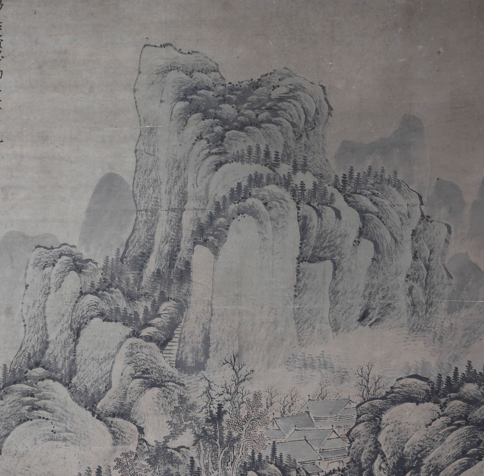 Qing Dynasty, paper landscape scroll signed (Wang Hui) - 3