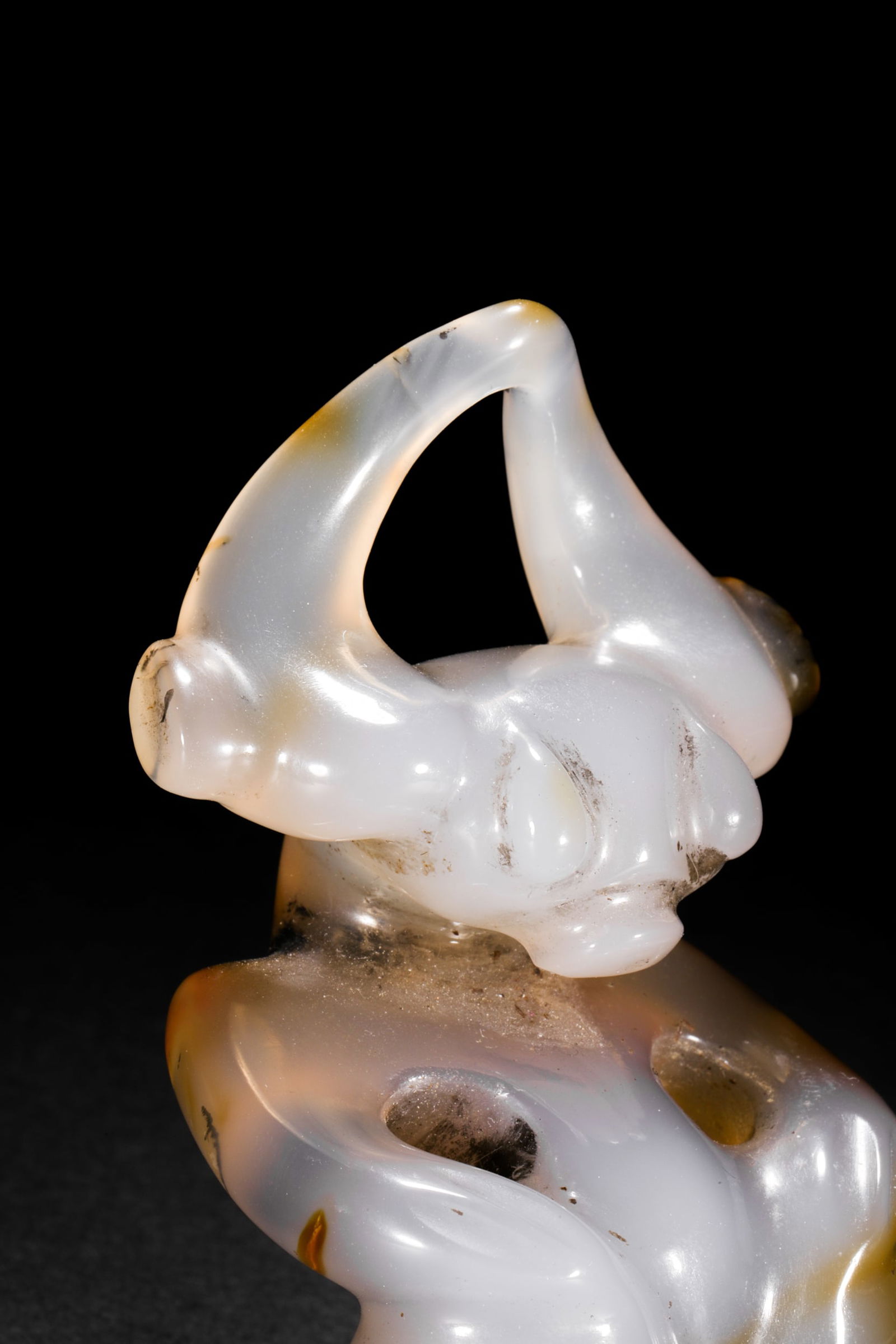 Qing Dynasty agate god - 4