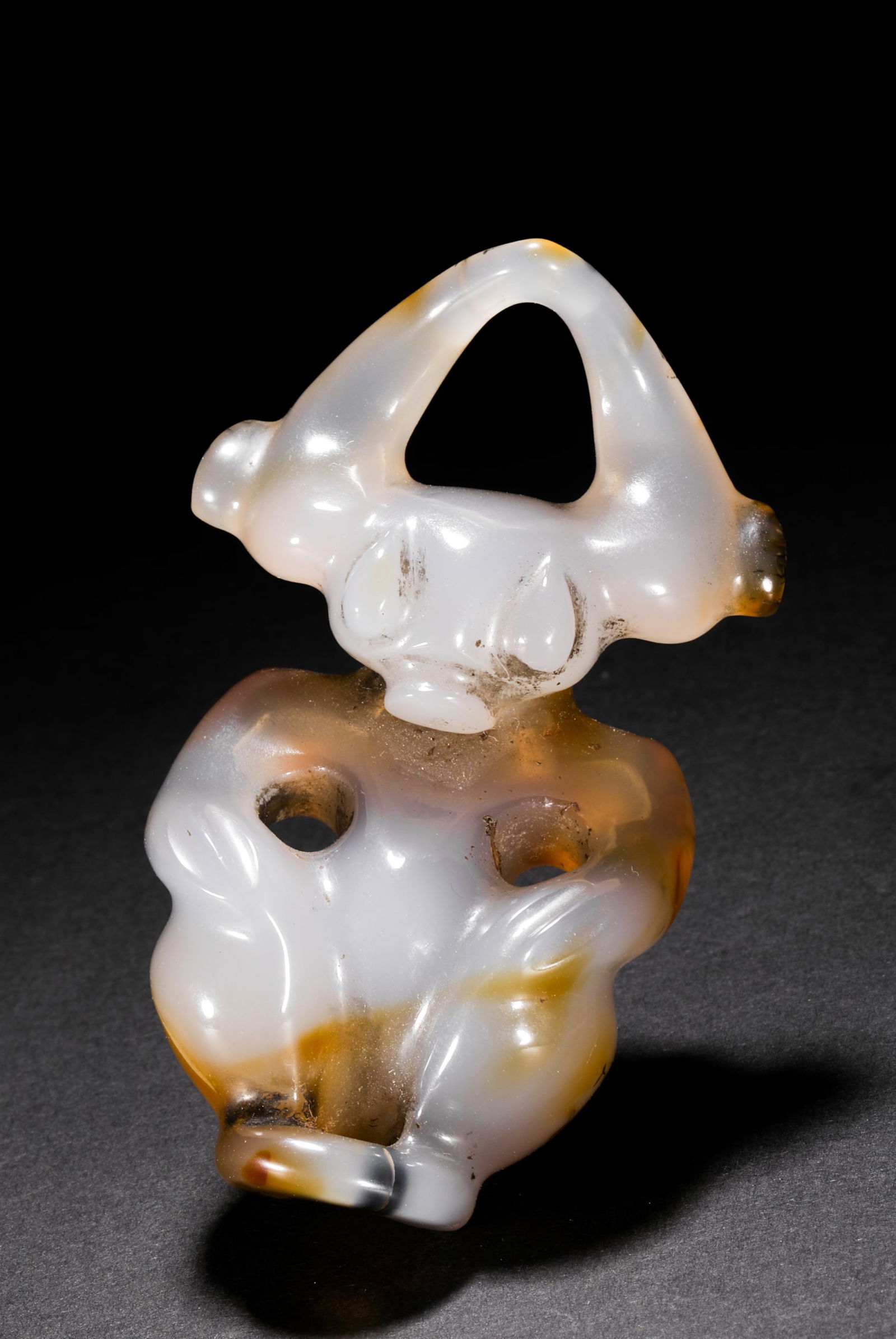 Qing Dynasty agate god - 5