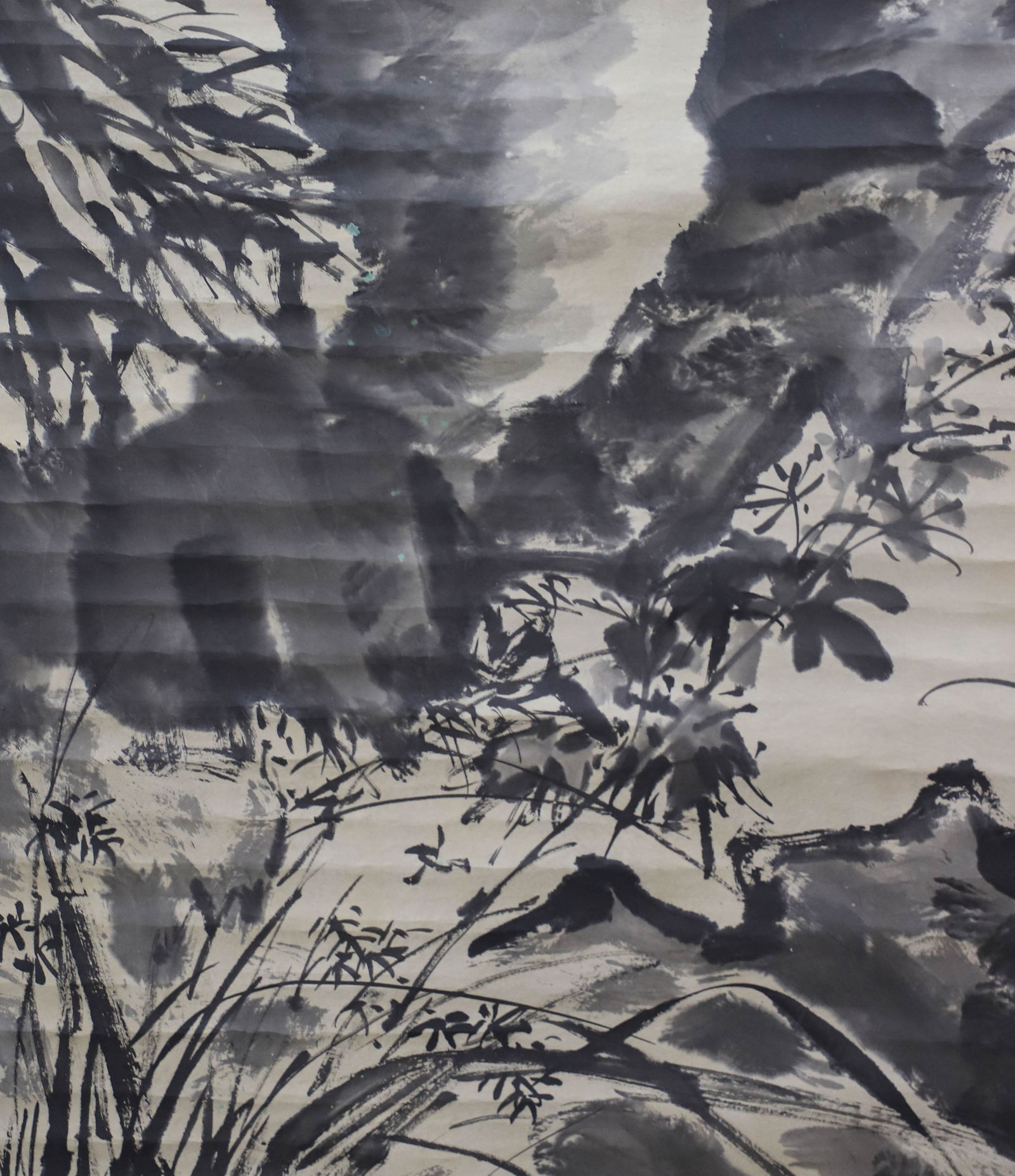 Qing Dynasty, paper landscape scroll signed (Xu Wei) - 4