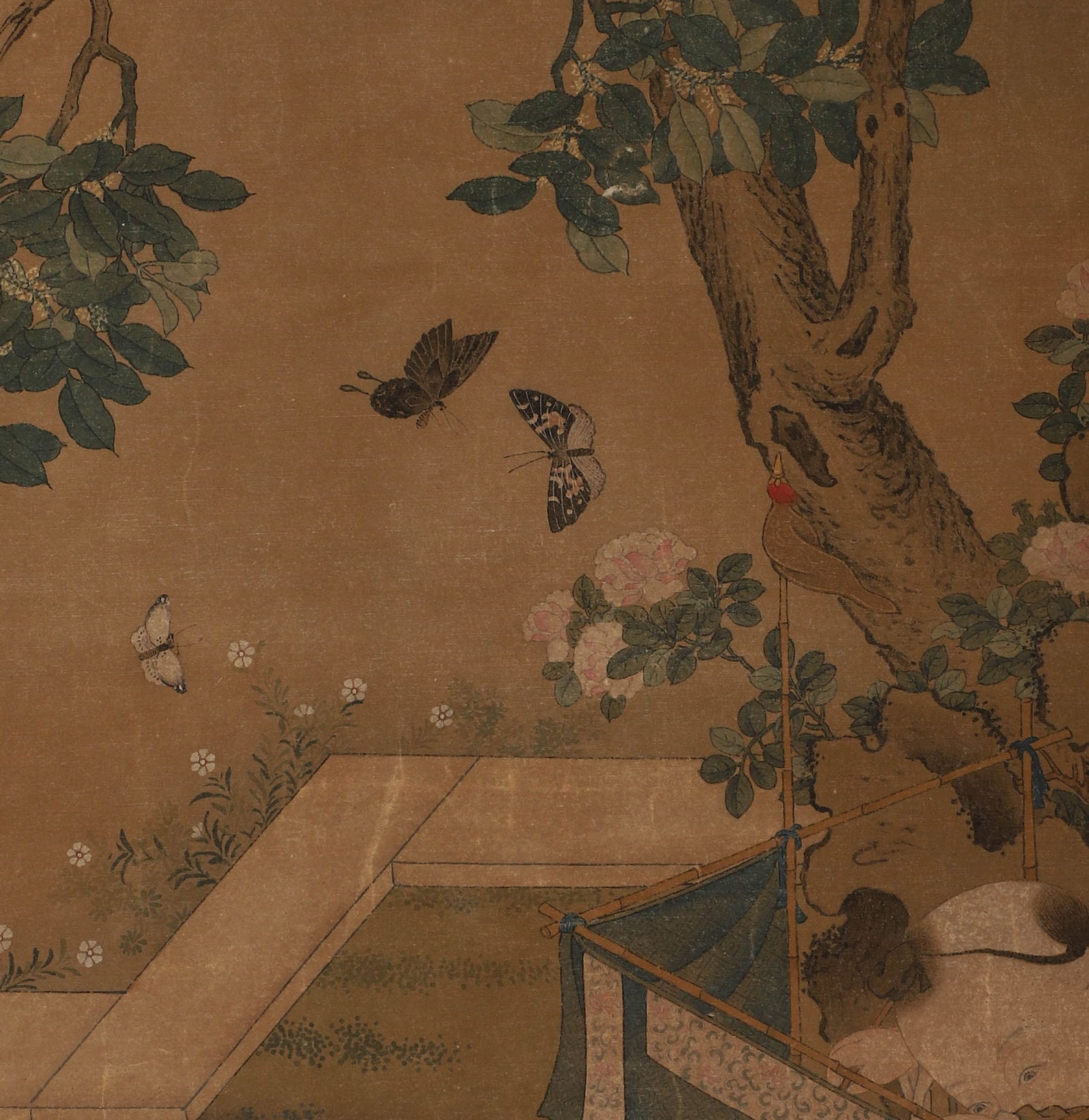 Qing Dynasty, silk scroll scroll signed by Jiao Bingzhen - 5