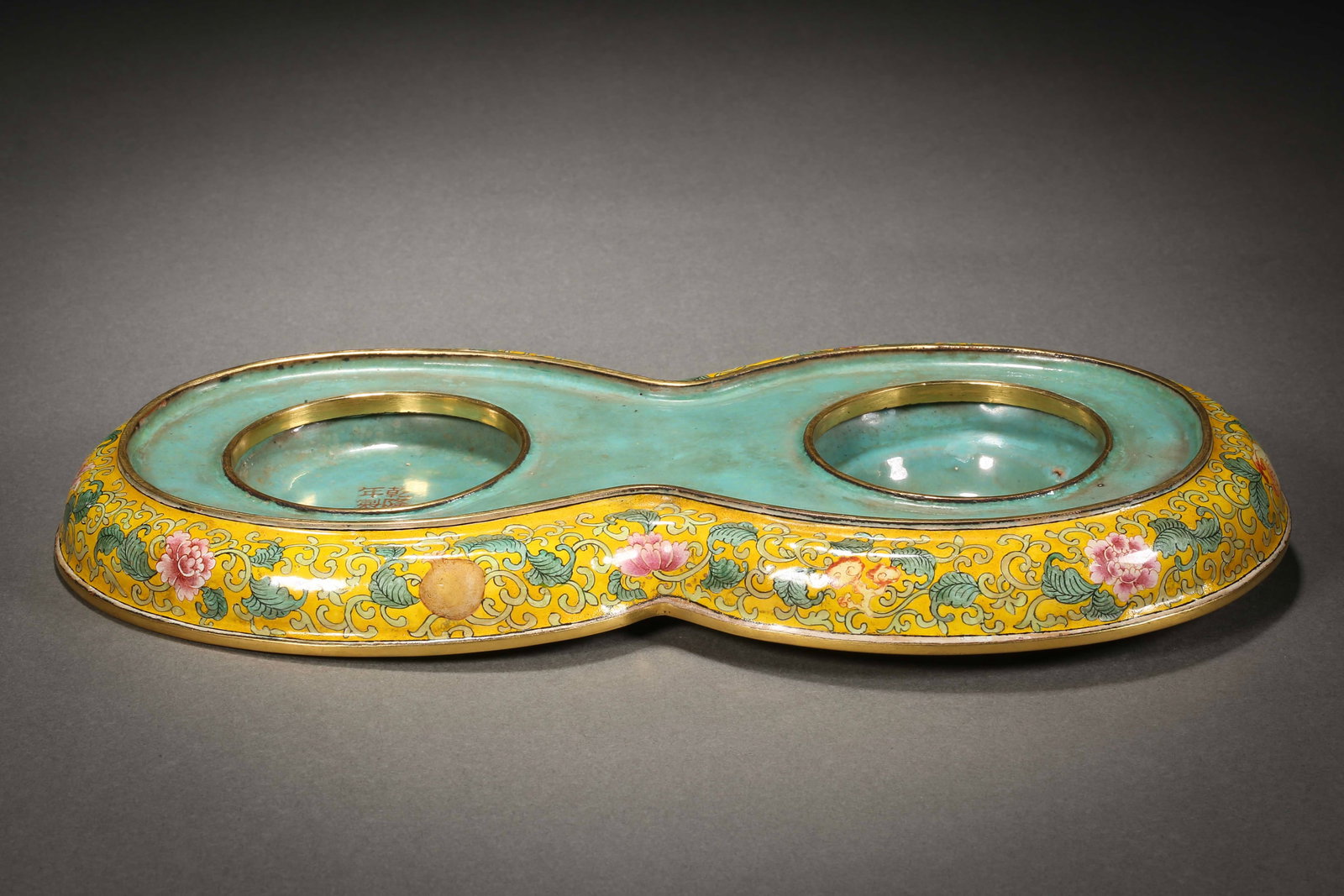 Qing Dynasty painted enamel wine set - 15