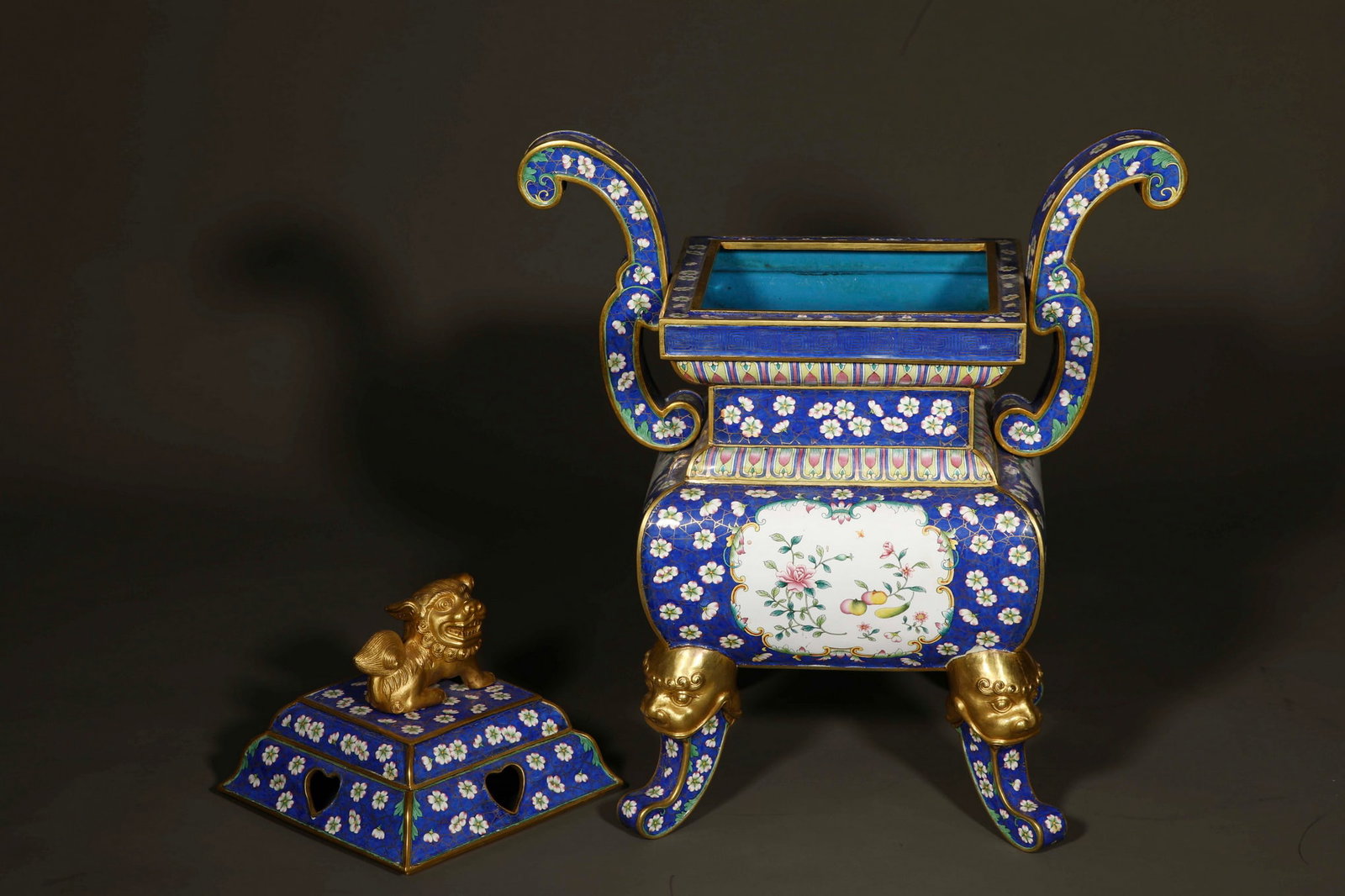 Qing Dynasty Painted Enamel Five Offerings - 5