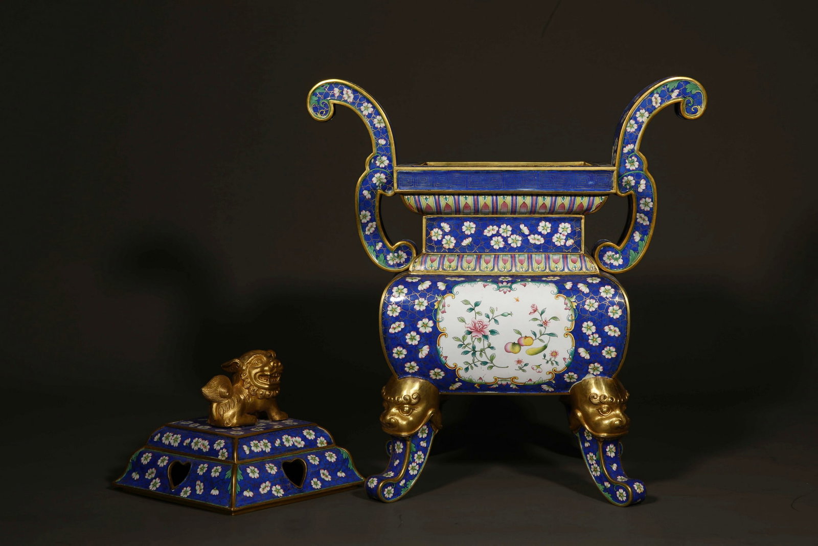 Qing Dynasty Painted Enamel Five Offerings - 6