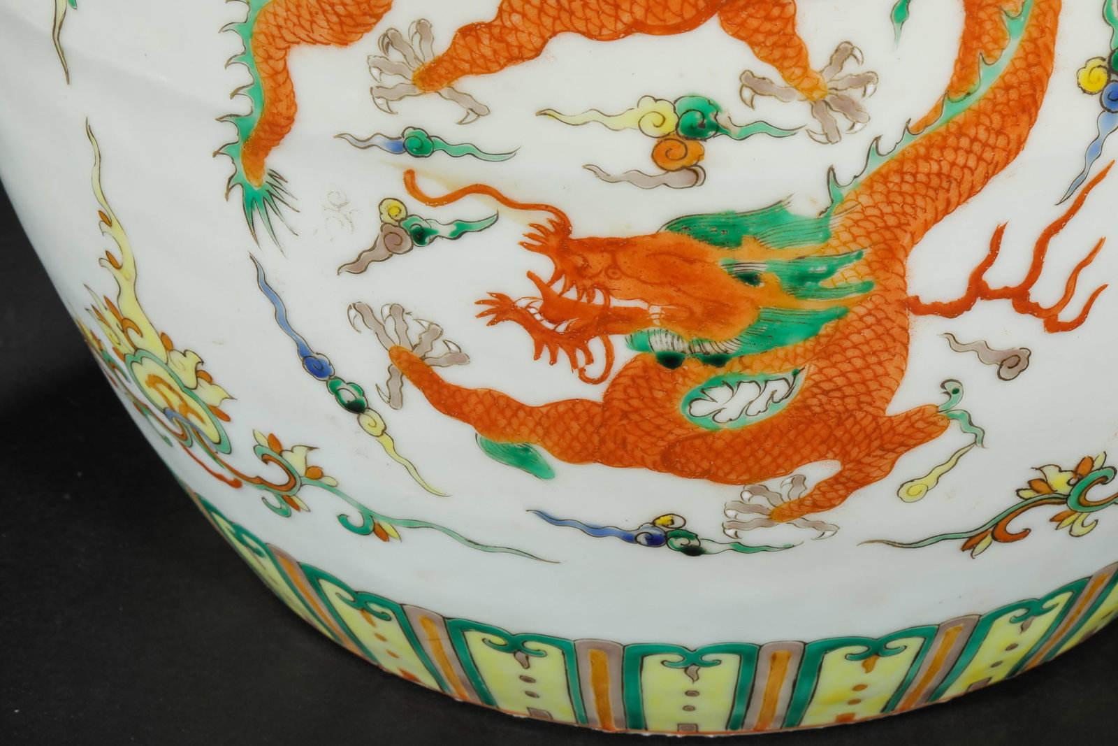 Qing Dynasty pastel dragon pattern covered jar - 7