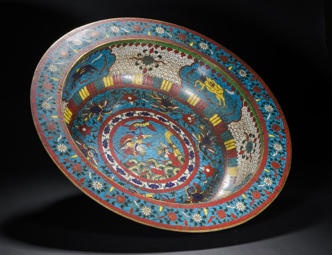 Ming Dynasty cloisonné flowerpot - 2