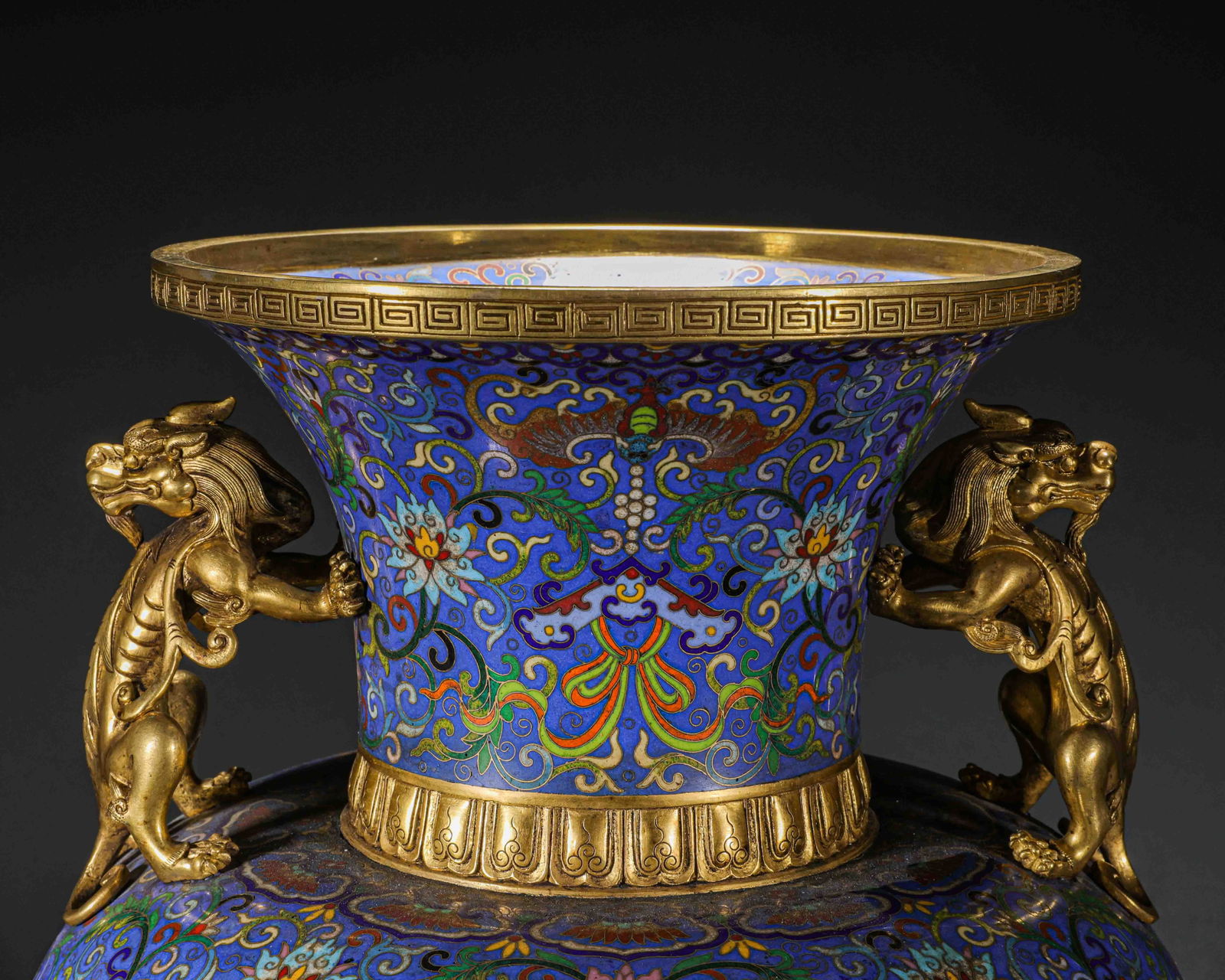 Qing Dynasty Cloisonné Dragon Pattern Zun - 4