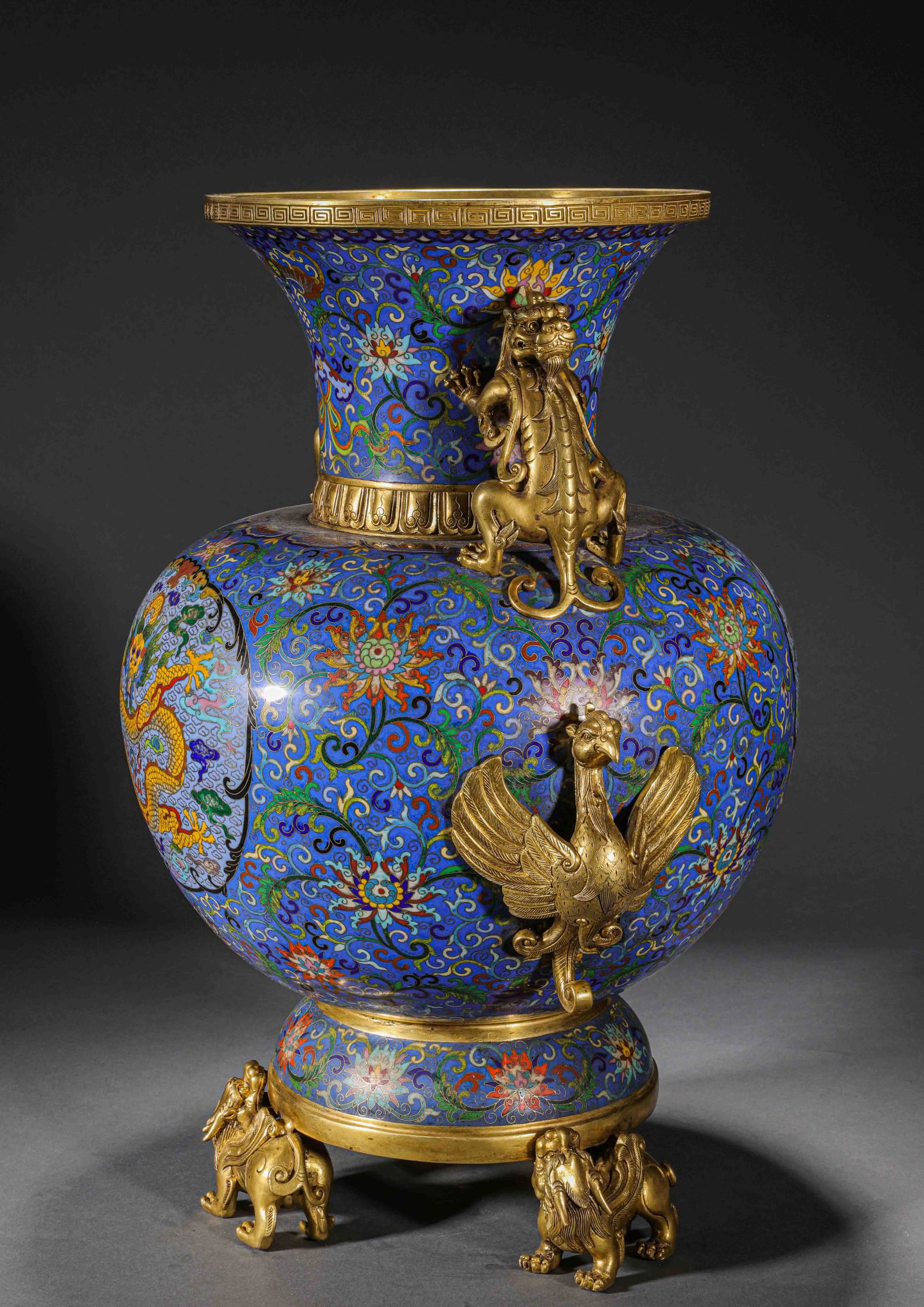 Qing Dynasty Cloisonné Dragon Pattern Zun - 5