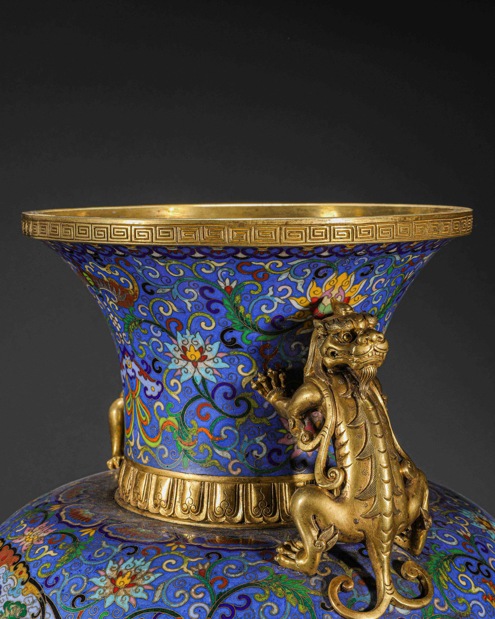 Qing Dynasty Cloisonné Dragon Pattern Zun - 6