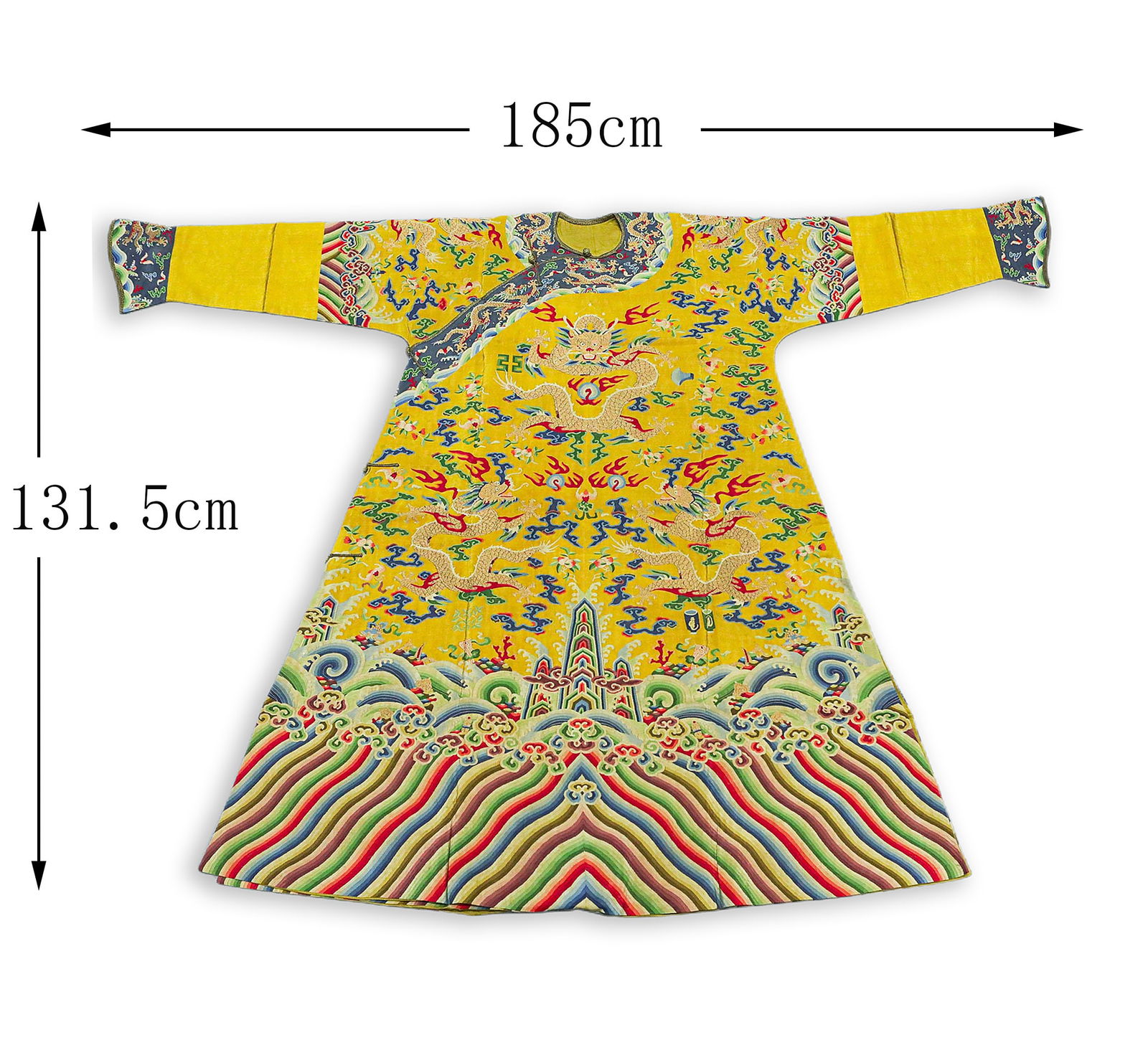 Qing Dynasty tapestry dragon robe - 2