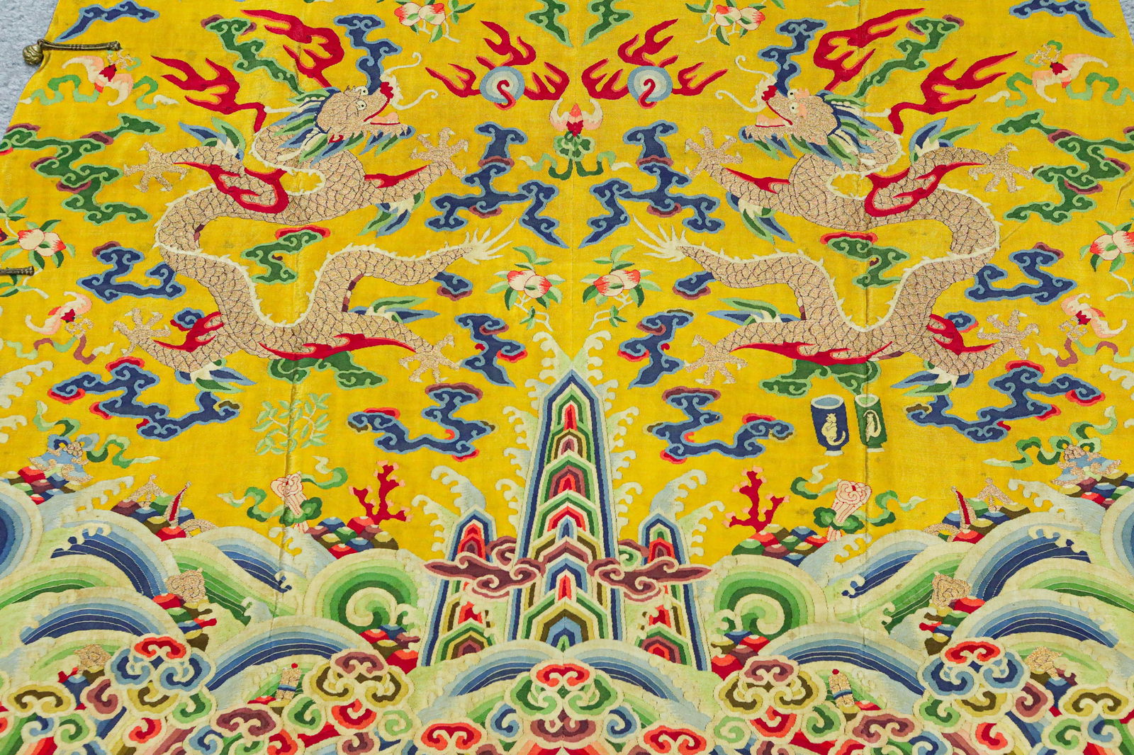 Qing Dynasty tapestry dragon robe - 5