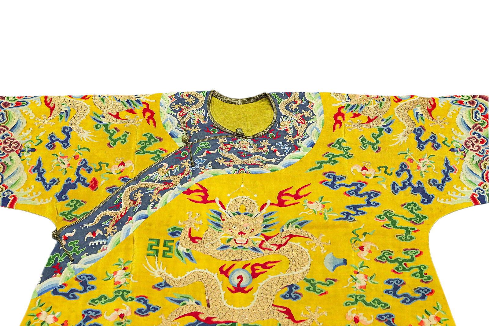 Qing Dynasty tapestry dragon robe - 7