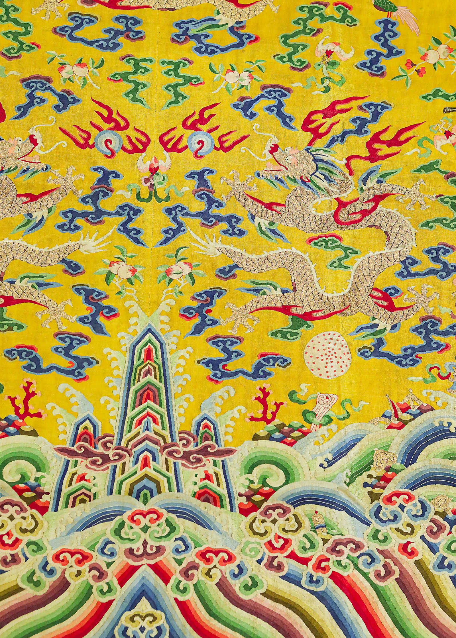 Qing Dynasty tapestry dragon robe - 9