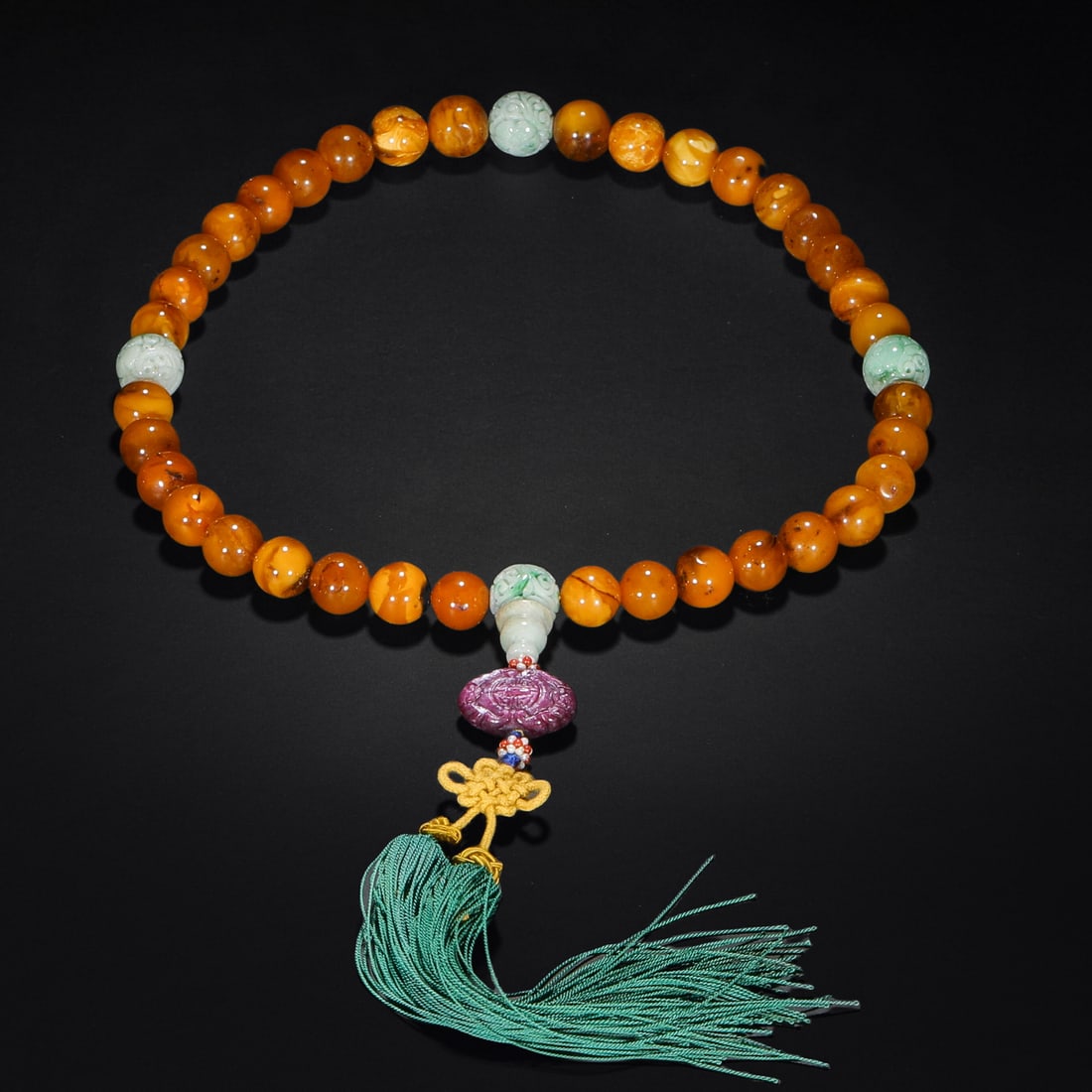 Qing Dynasty beeswax handheld: Qing Dynasty beeswax handheldD1.3cm Weight80g