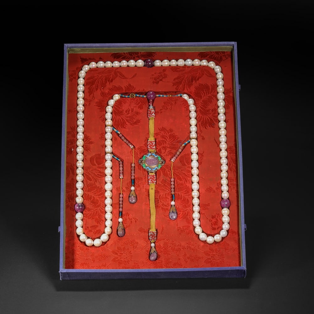 A set of Qing Dynasty pearls: A set of Qing Dynasty pearlsDiameter1.3cm Weight524g