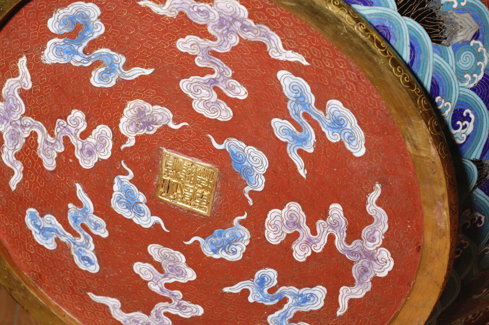 Qing Dynasty cloisonne dragon pattern silk vat - 16