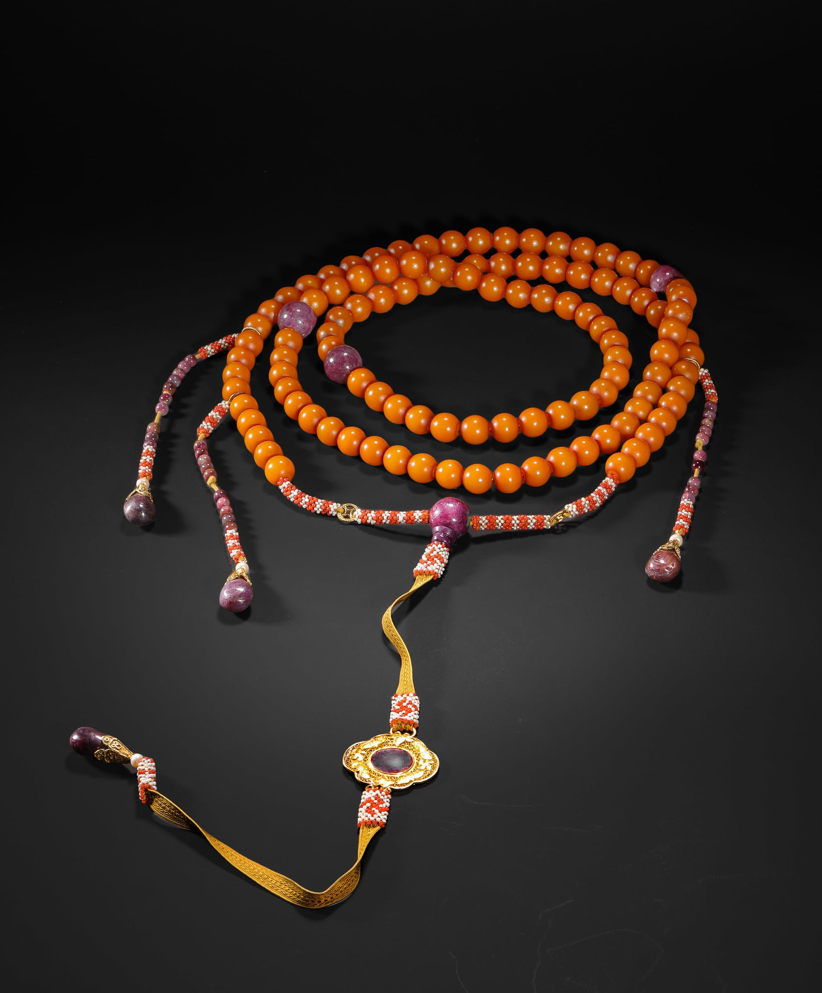 Qing Dynasty Beeswax Rosary Beads - 7