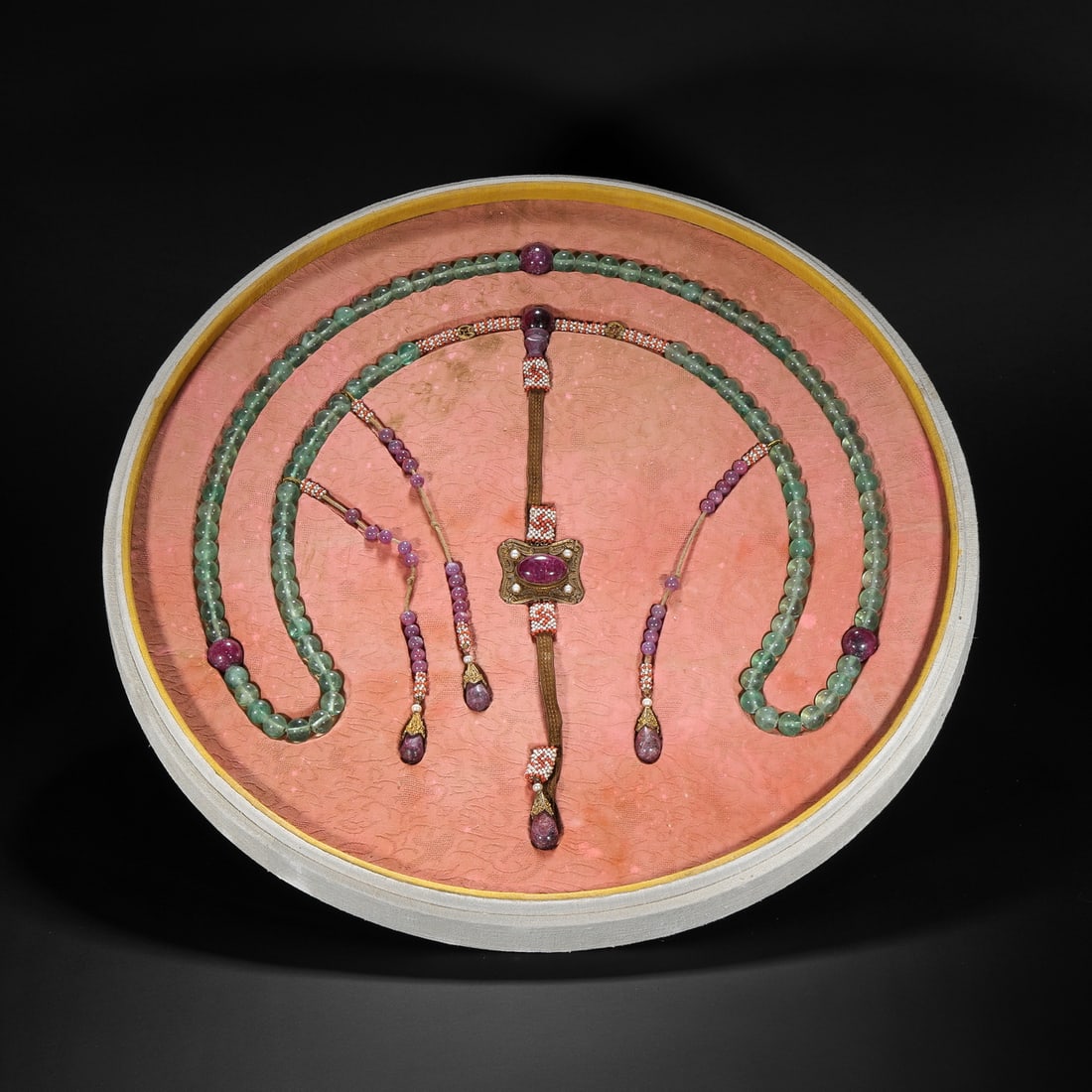 Qing Dynasty blue crystal beads: Qing Dynasty blue crystal beadsD1.3cm Weight481g