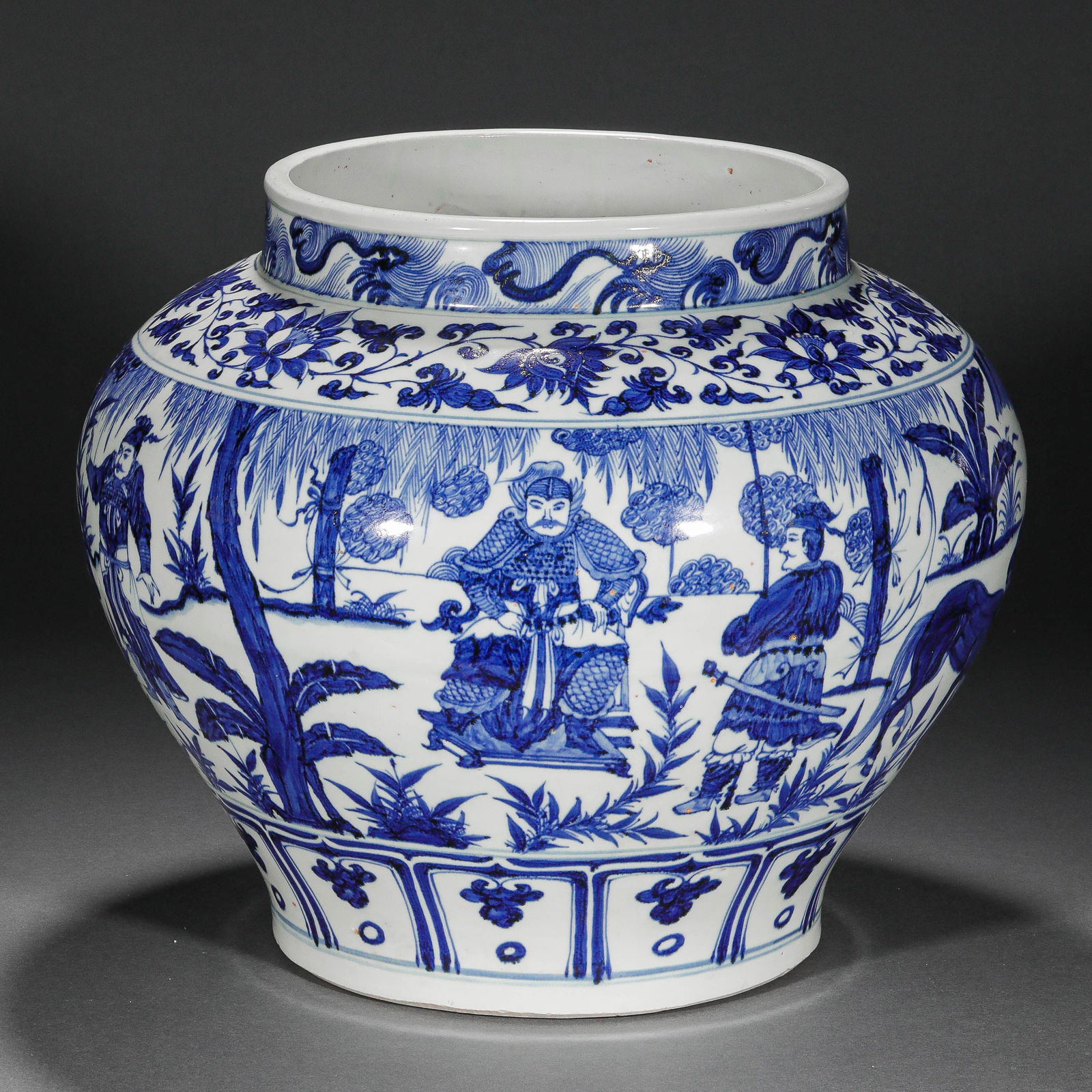 Pre-Ming blue and white figure jar - 5