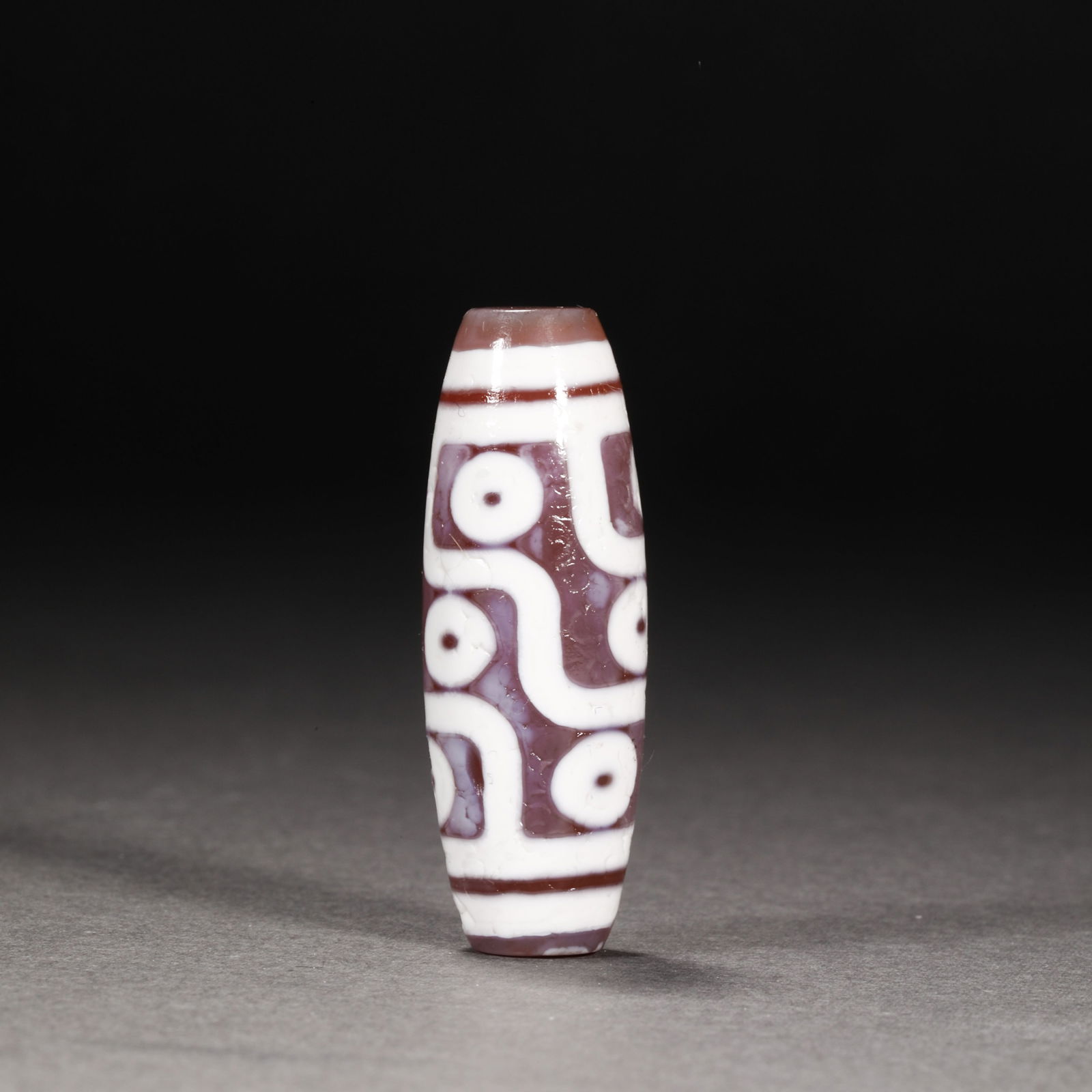 Ming Dynasty Fire Offering Nine Eyes Dzi Beads: Ming Dynasty Fire Offering Nine Eyes Dzi BeadsH3.8cm W1.3cm Wight9g