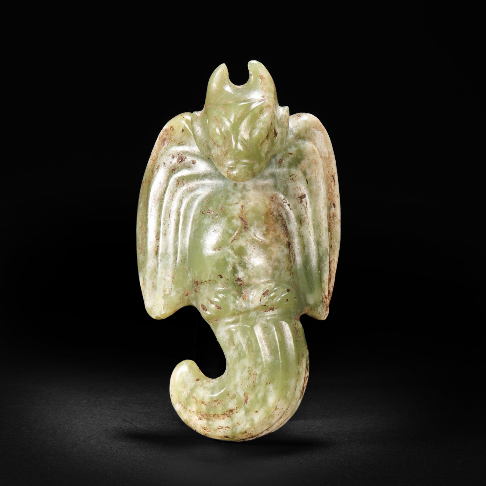 Before the Ming Dynasty, Hotan Jade Man with Snake Tail Jade God Man (1 of 11)