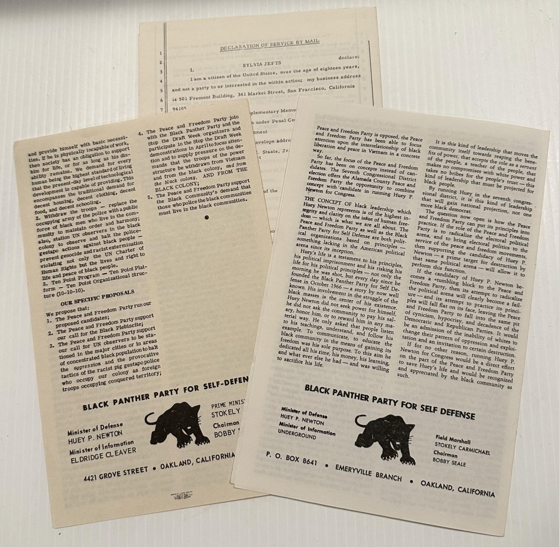 Vintage Lot Black Panther Ministry of Information & Huey P. Newton Defense Pamphlets: This is for 3 Original Vintage Black Panther Ministry of Information & Huey P. Newton Defense Pamphlets...Two are Ministry of Information Black Paper subjects and the other the Facts on Huey P. Newton