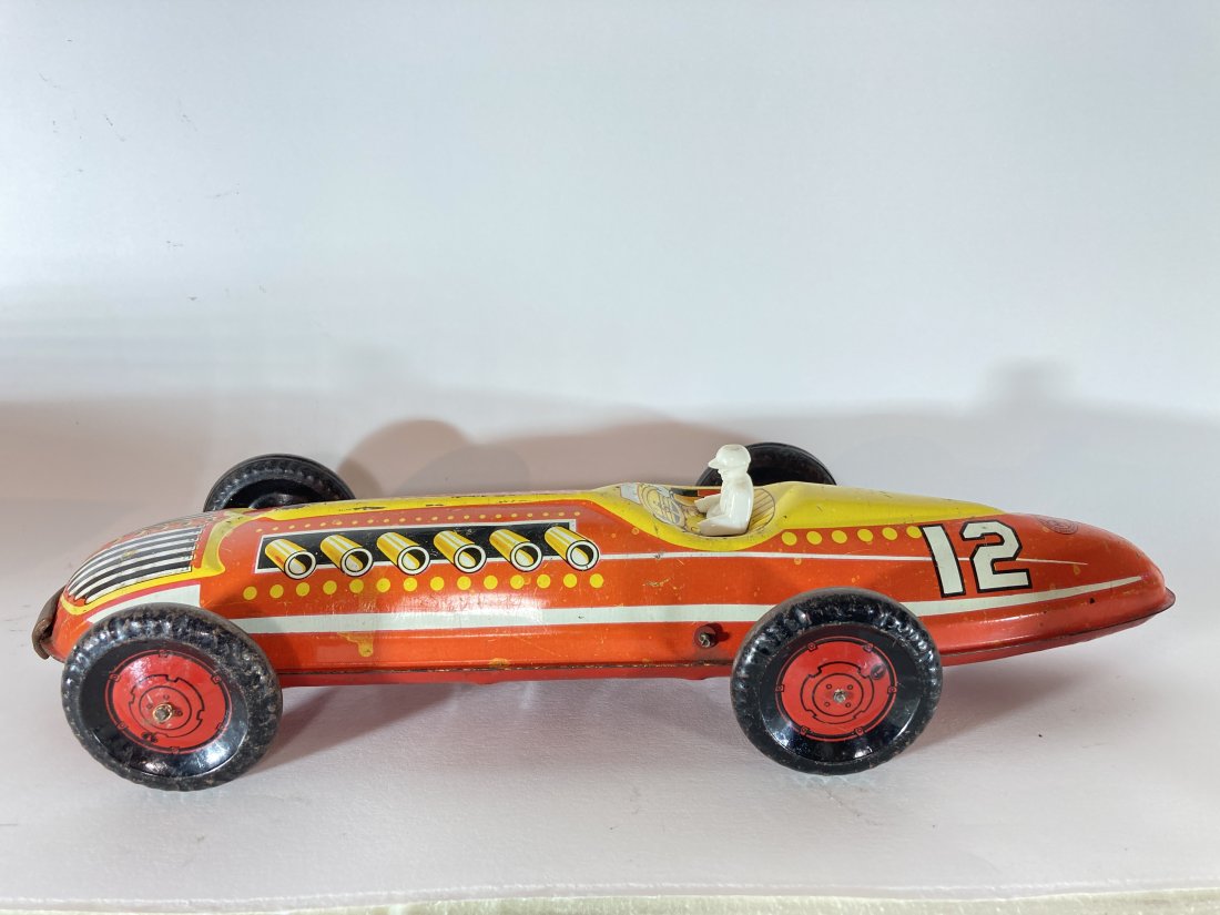 Louis Marx Tin Litho Racer Racecar Wind-Up (1 of 10)
