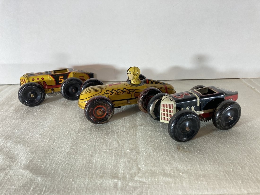 Lot of 3 Louis Marx Hot Rods Racers Racecar Toys: All in good used condition