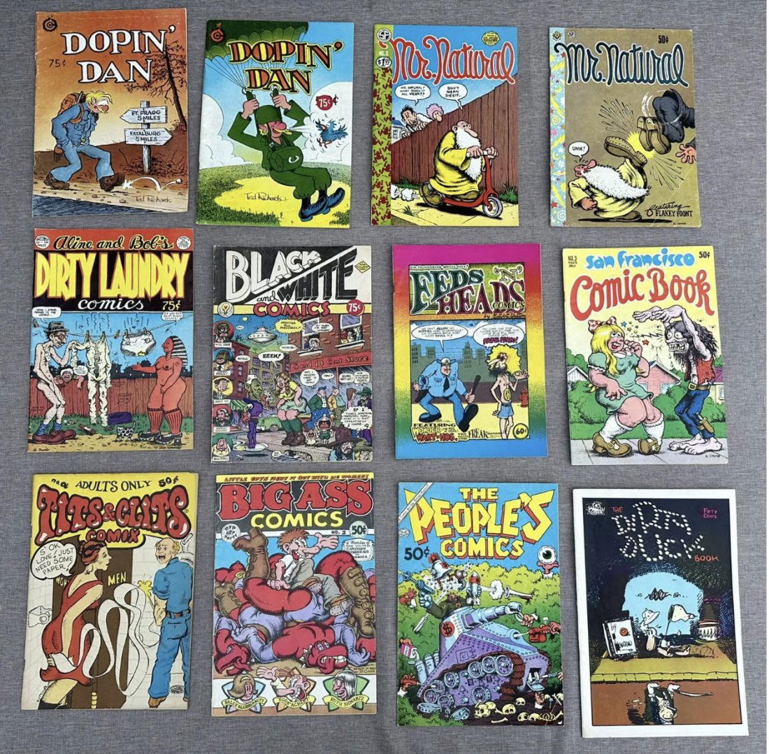 Lot Of 12 Vintage San Francisco Hippie Underground Comics (1 of 14)