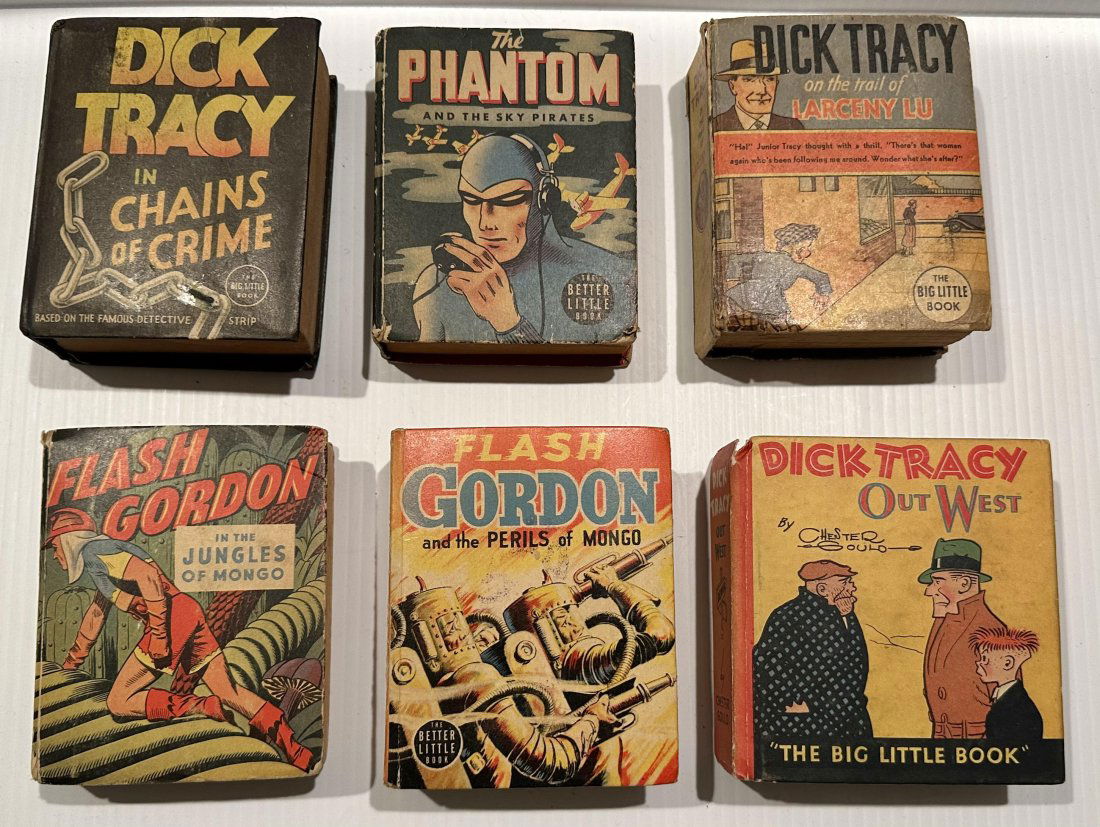 Lot of 6 Vintage Better Big Little Books Flash Gordon Dick Tracy (1 of 8)