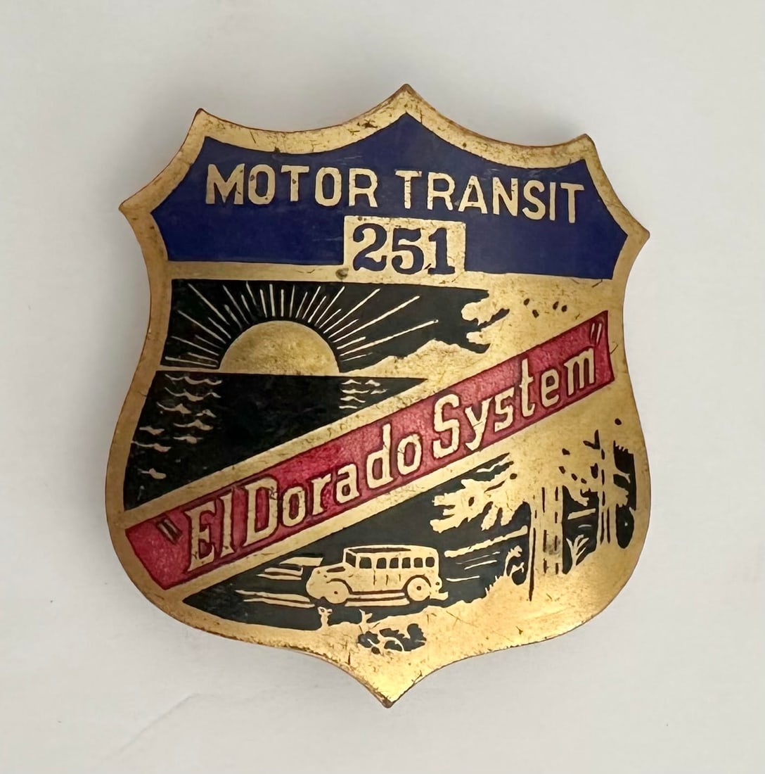 1920s El Dorado System CA Motor Transit Bus Drivers Badge (1 of 4)