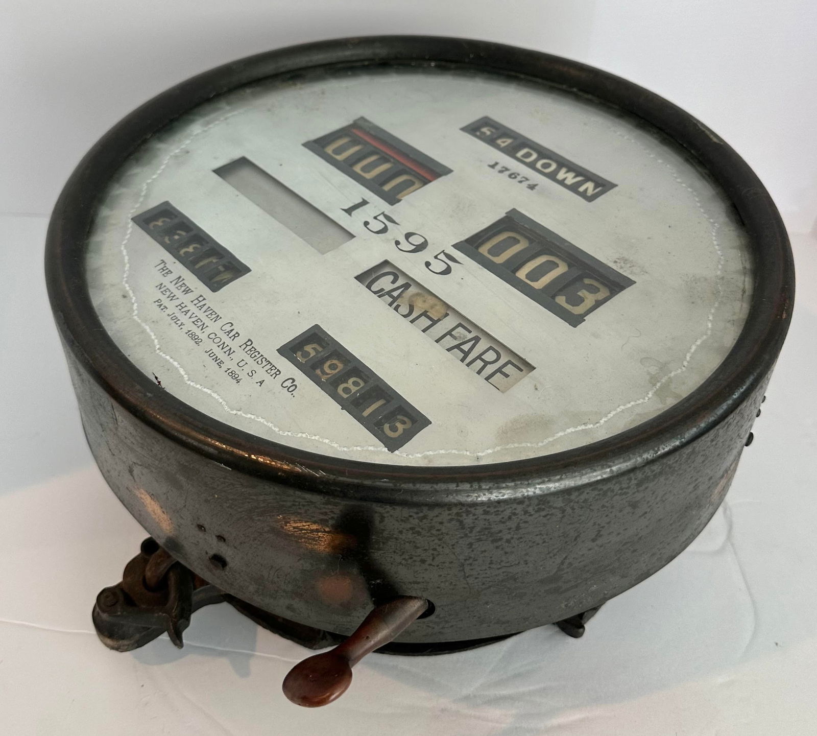 Antique Round Dial New Haven San Francisco Trolley Fare Meter (1 of 10)