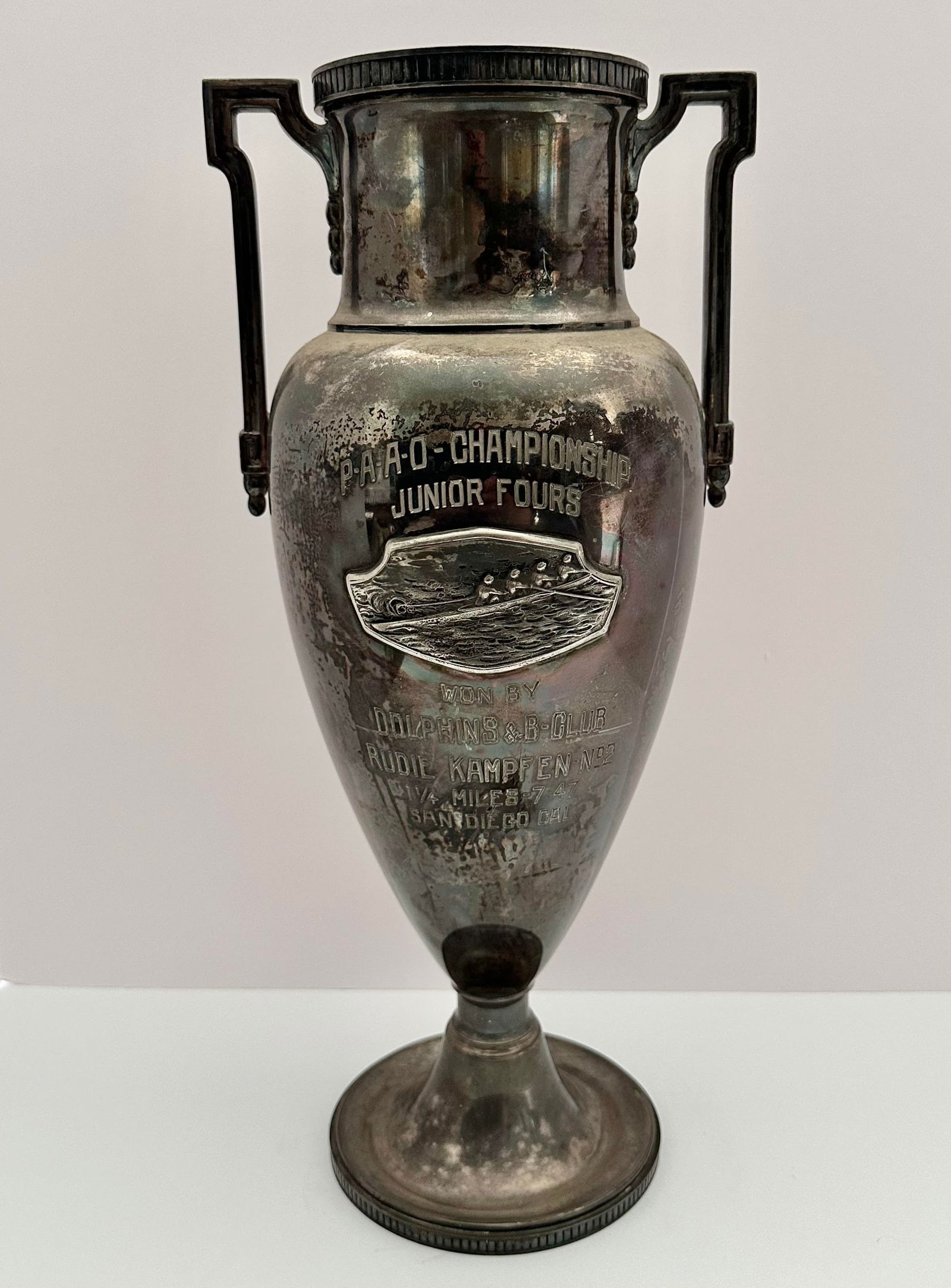 1920s P.A.A.O Pacific Association of Amateur Oarsmen Rowing Trophy (1 of 10)